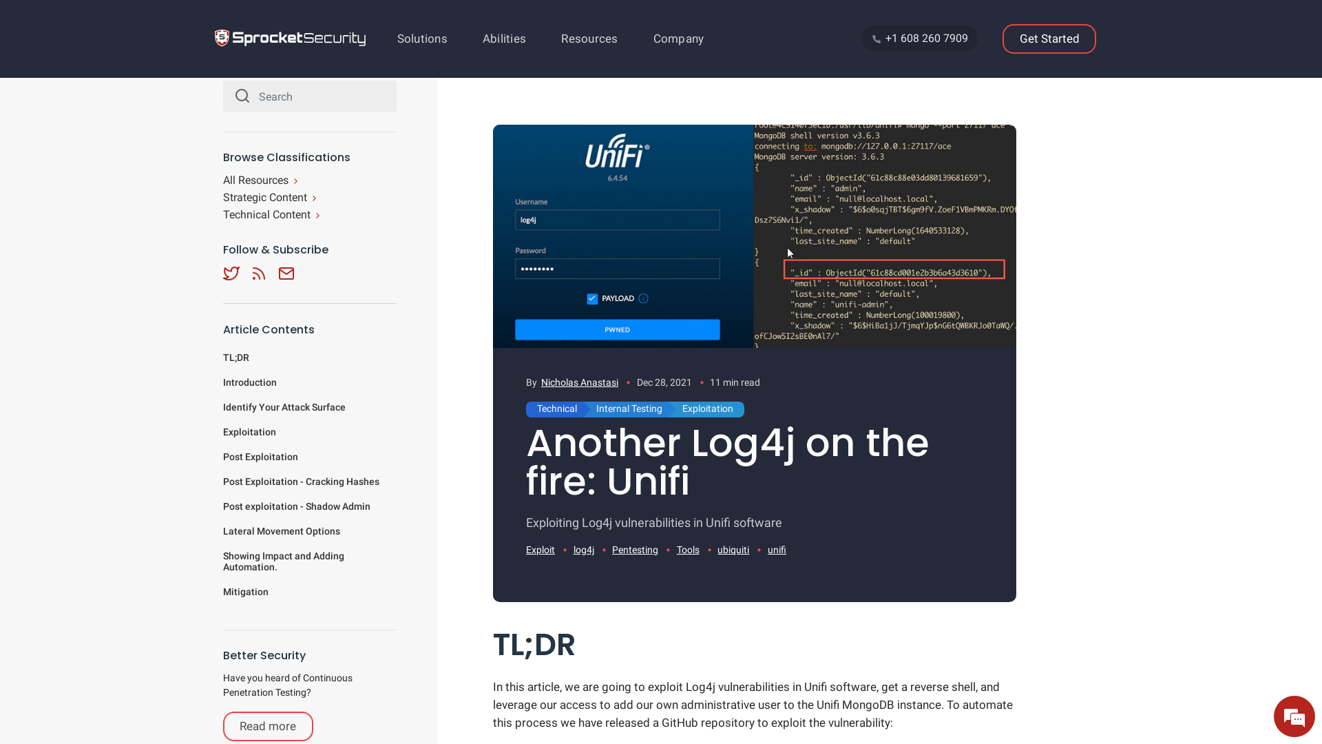Another Log4j on the fire: Unifi | Sprocket Security