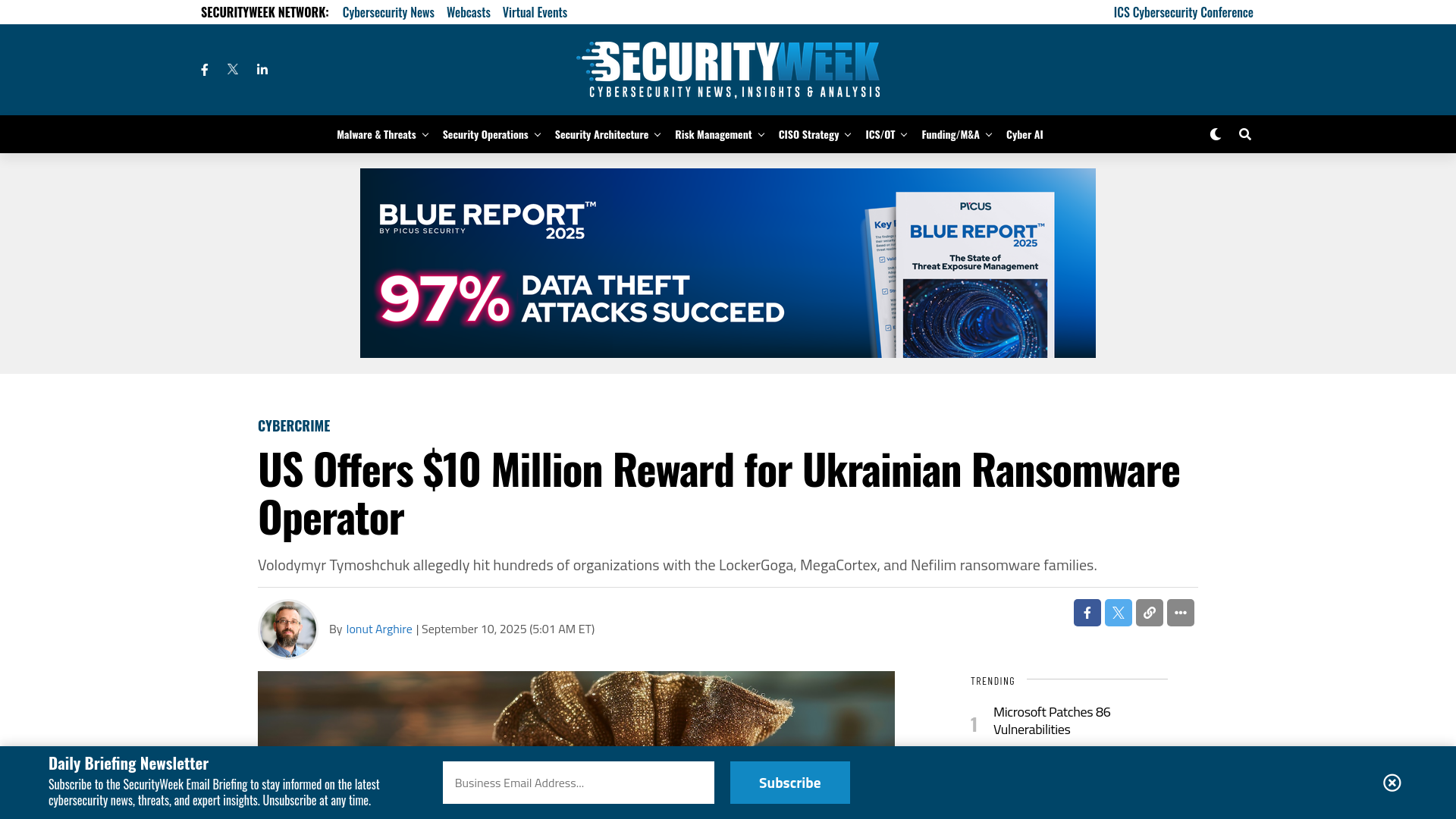 US Offers $10 Million Reward for Ukrainian Ransomware Operator - SecurityWeek