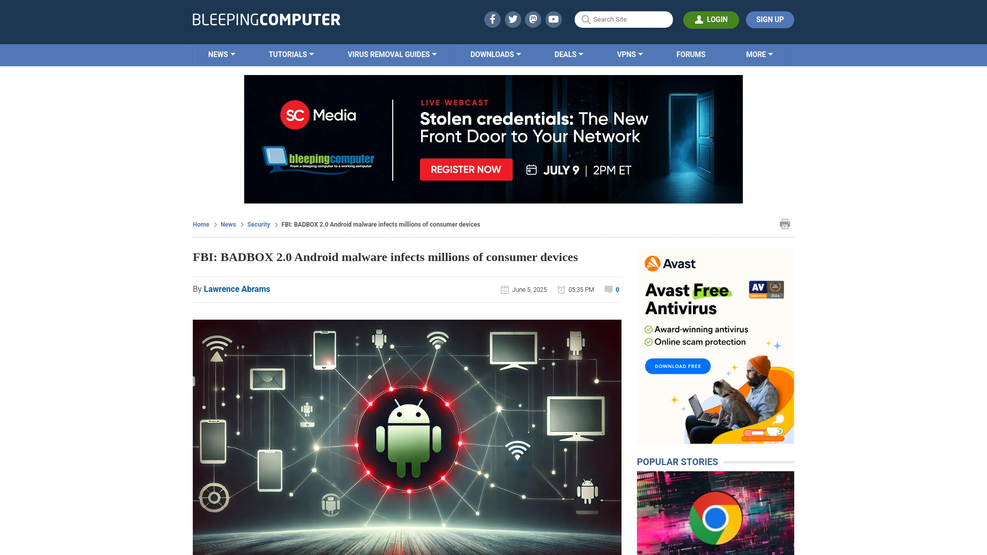 FBI: BADBOX 2.0 Android malware infects millions of consumer devices