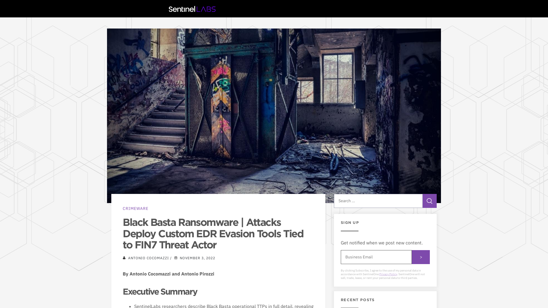 Black Basta Ransomware | Attacks Deploy Custom EDR Evasion Tools Tied to FIN7 Threat Actor - SentinelOne