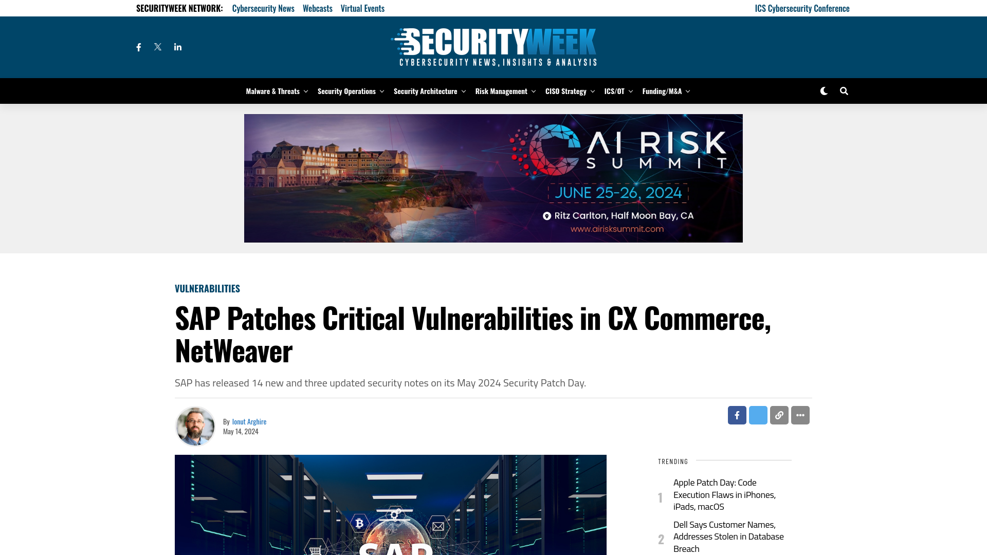 SAP Patches Critical Vulnerabilities in CX Commerce, NetWeaver - SecurityWeek