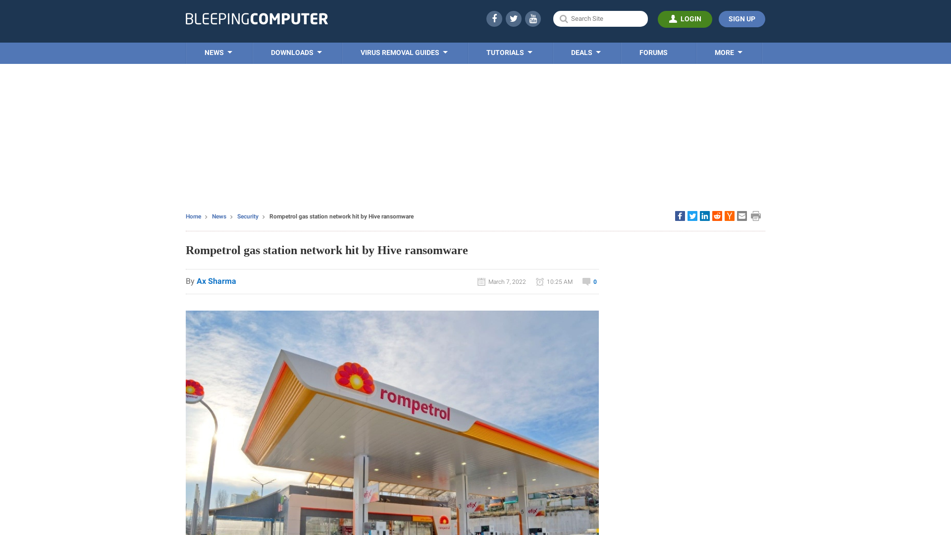 Rompetrol gas station network hit by Hive ransomware