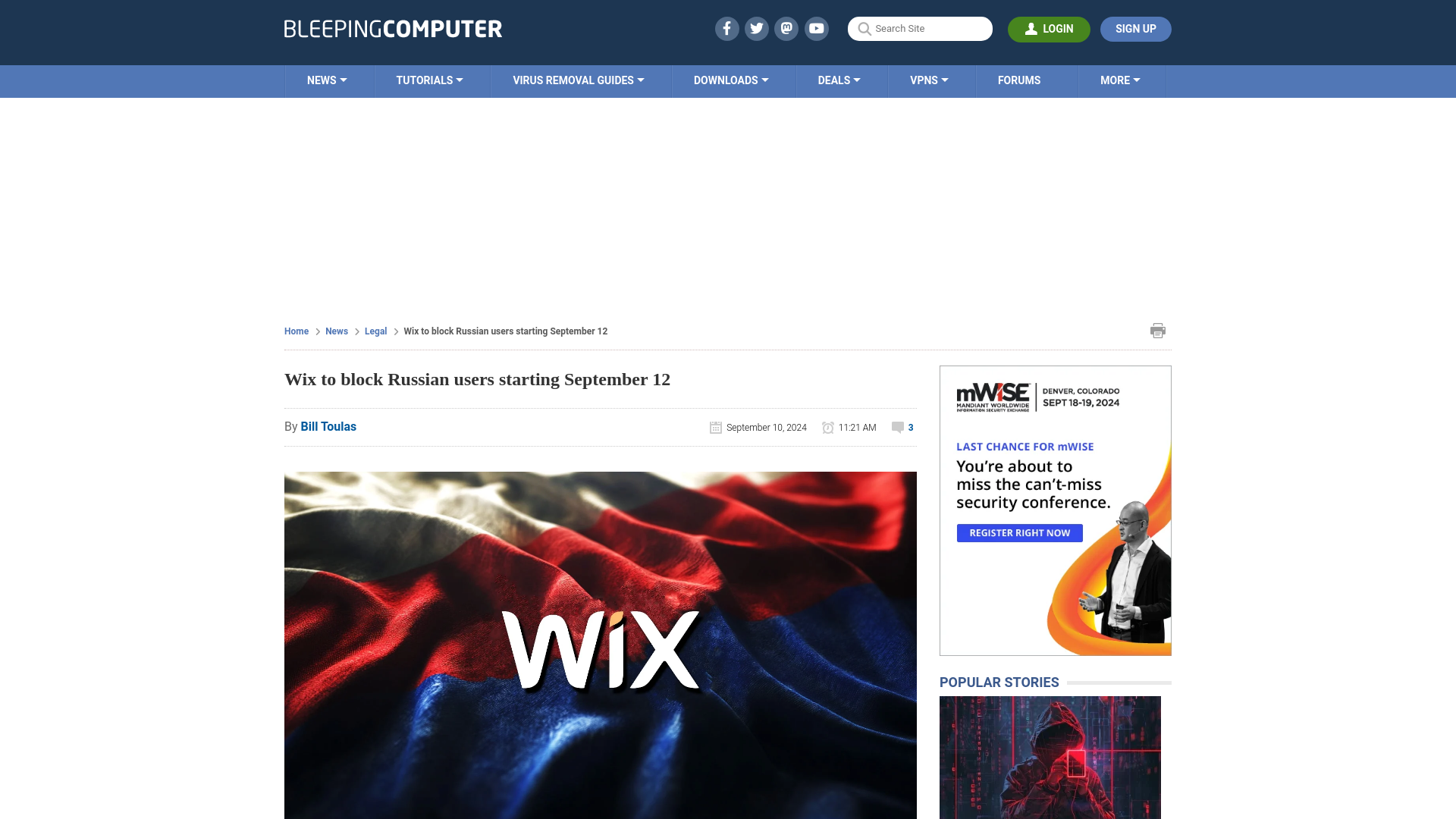 Wix to block Russian users starting September 12