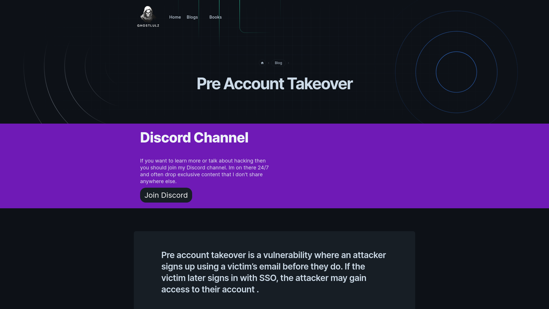 Pre Account Takeover · Learn my offensive security tradecraft