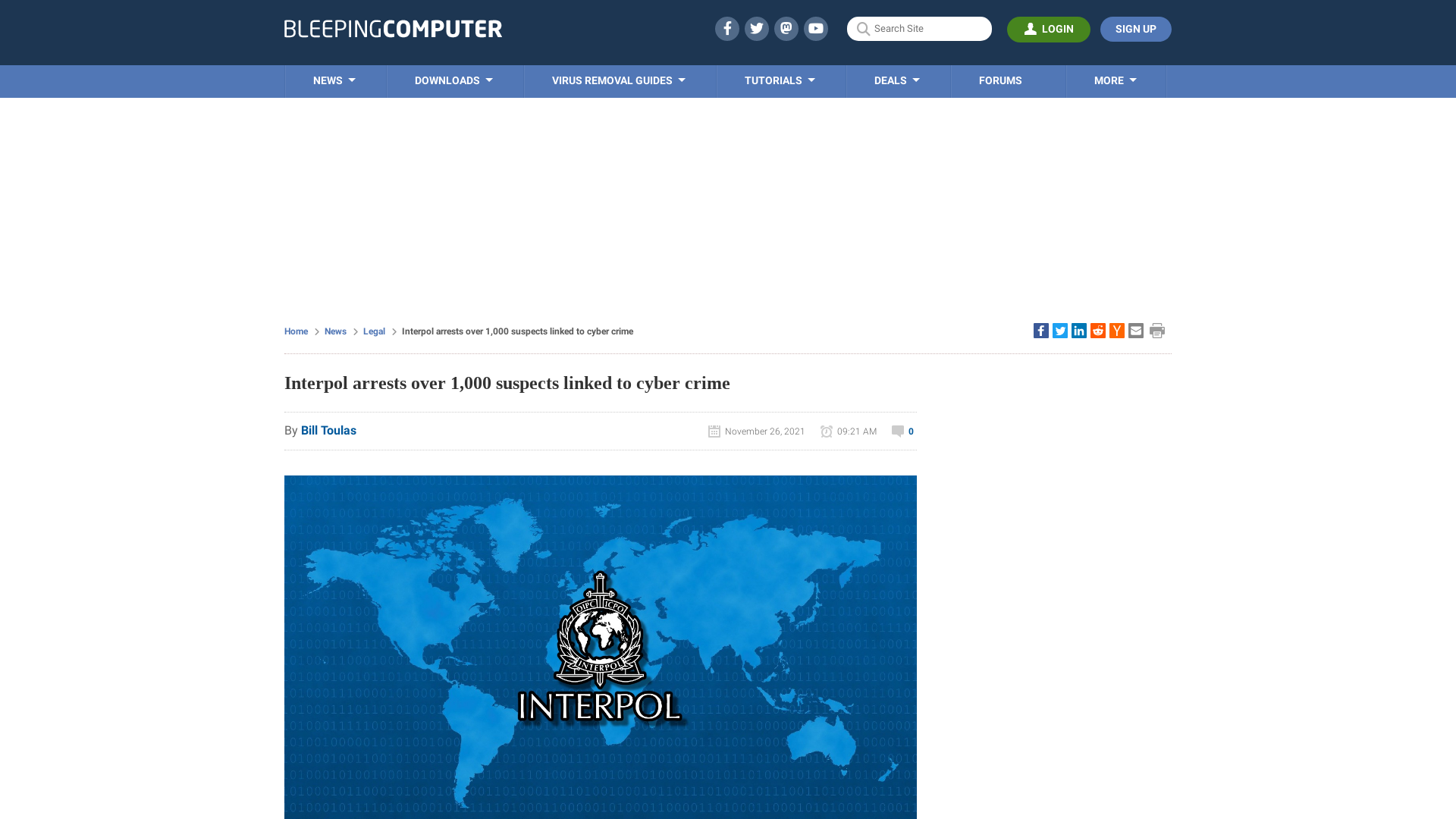 Interpol arrests over 1,000 suspects linked to cyber crime