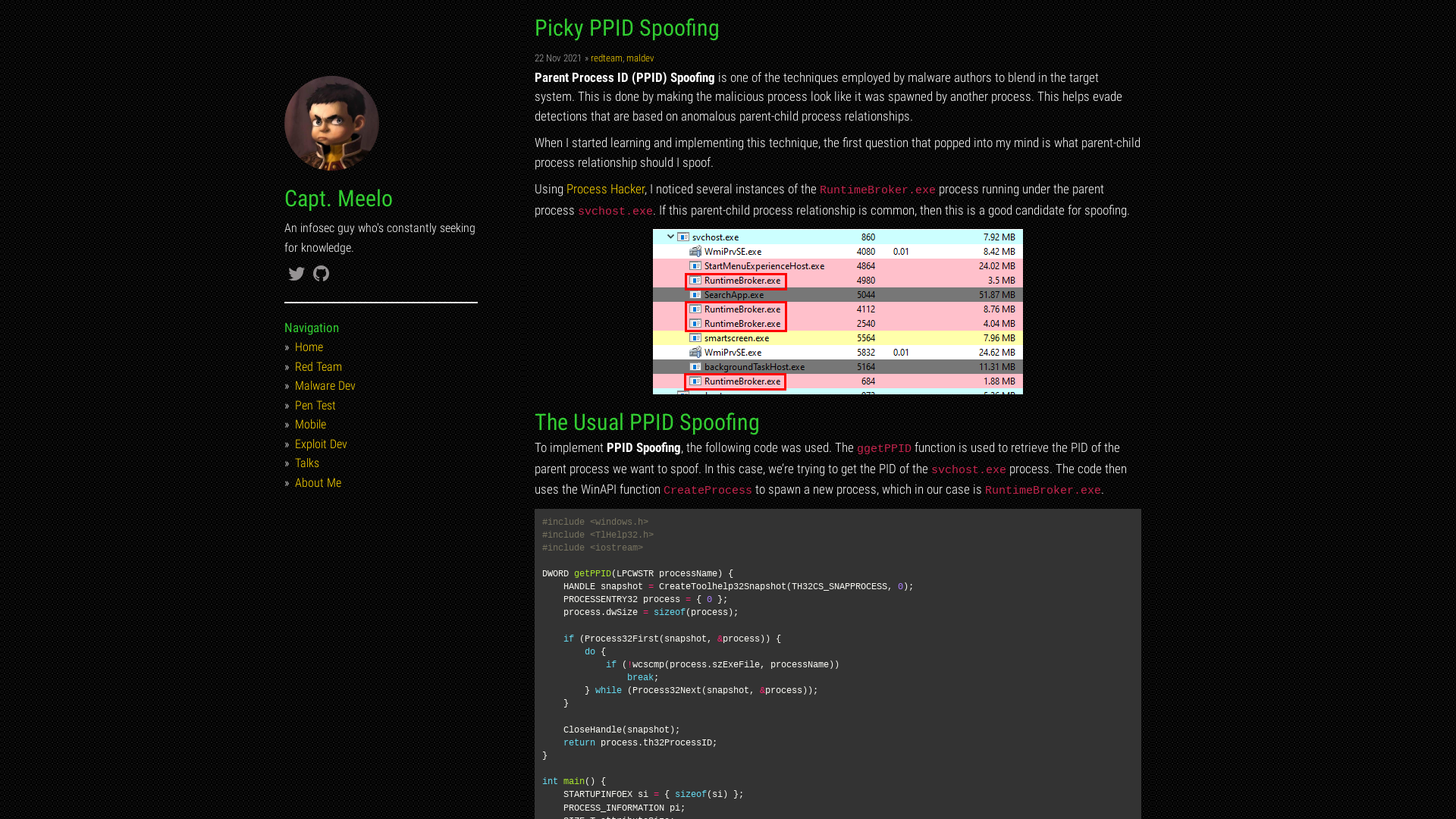Picky PPID Spoofing - Hack.Learn.Share