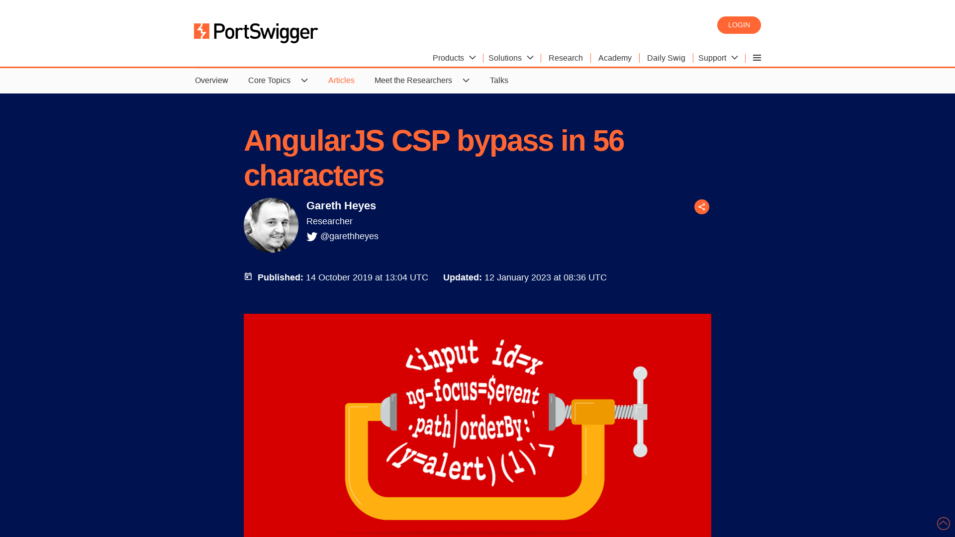 AngularJS CSP bypass in 56 characters | PortSwigger Research