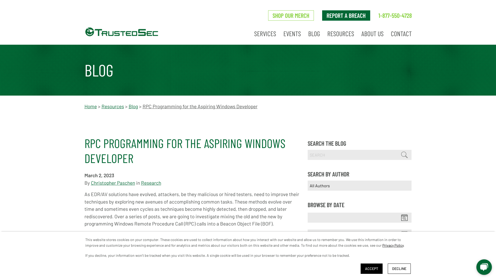 RPC Programming for the Aspiring Windows Developer - TrustedSec