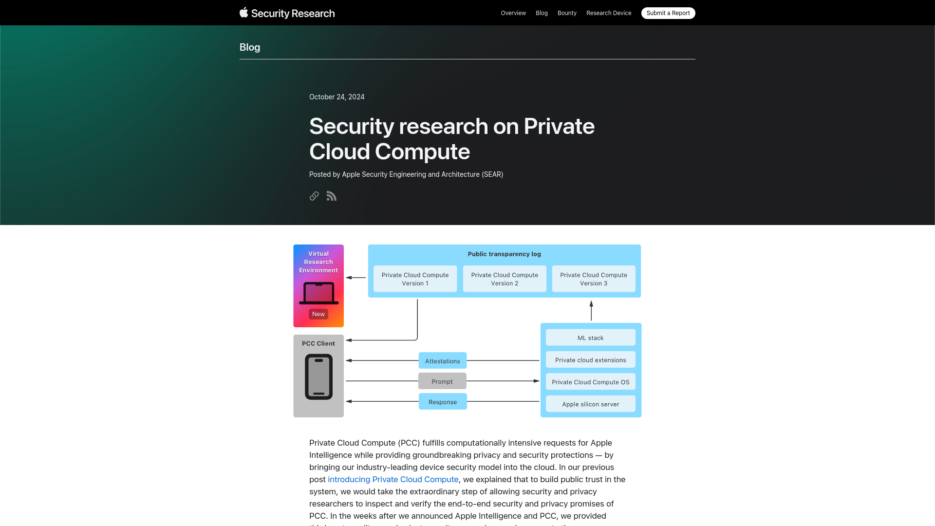 Blog - Security research on Private Cloud Compute - Apple Security Research