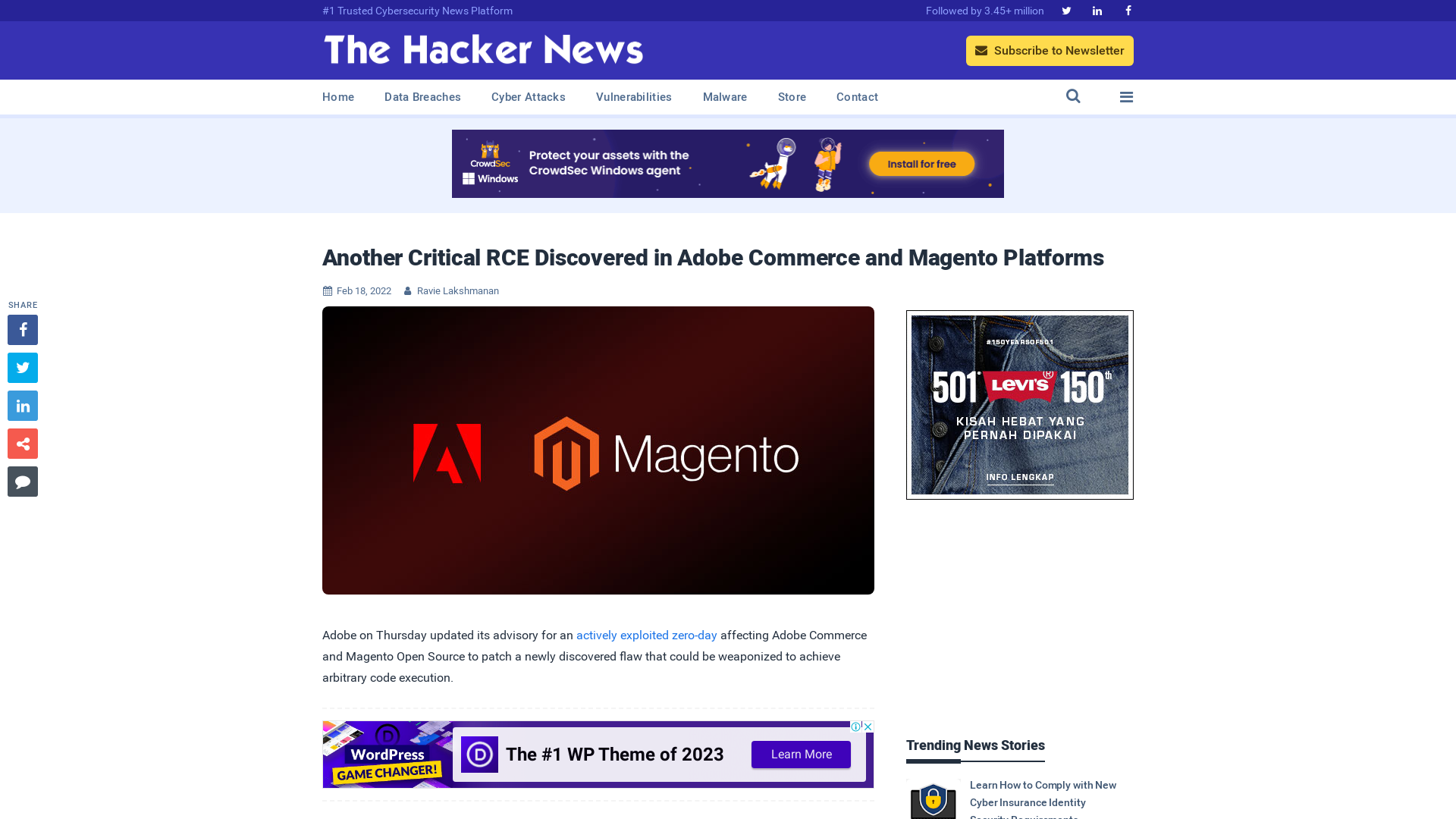 Another Critical RCE Discovered in Adobe Commerce and Magento Platforms