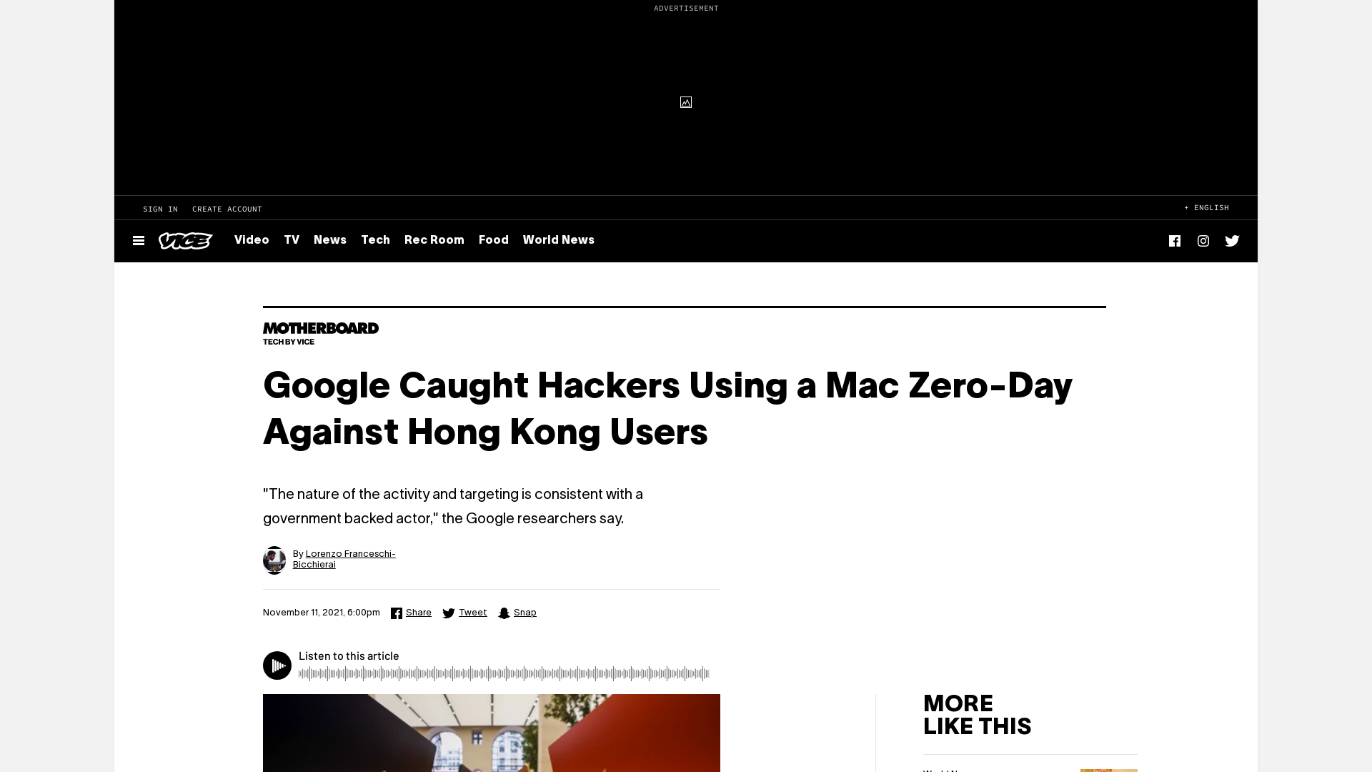 Google Caught Hackers Using a Mac Zero-Day Against Hong Kong Users