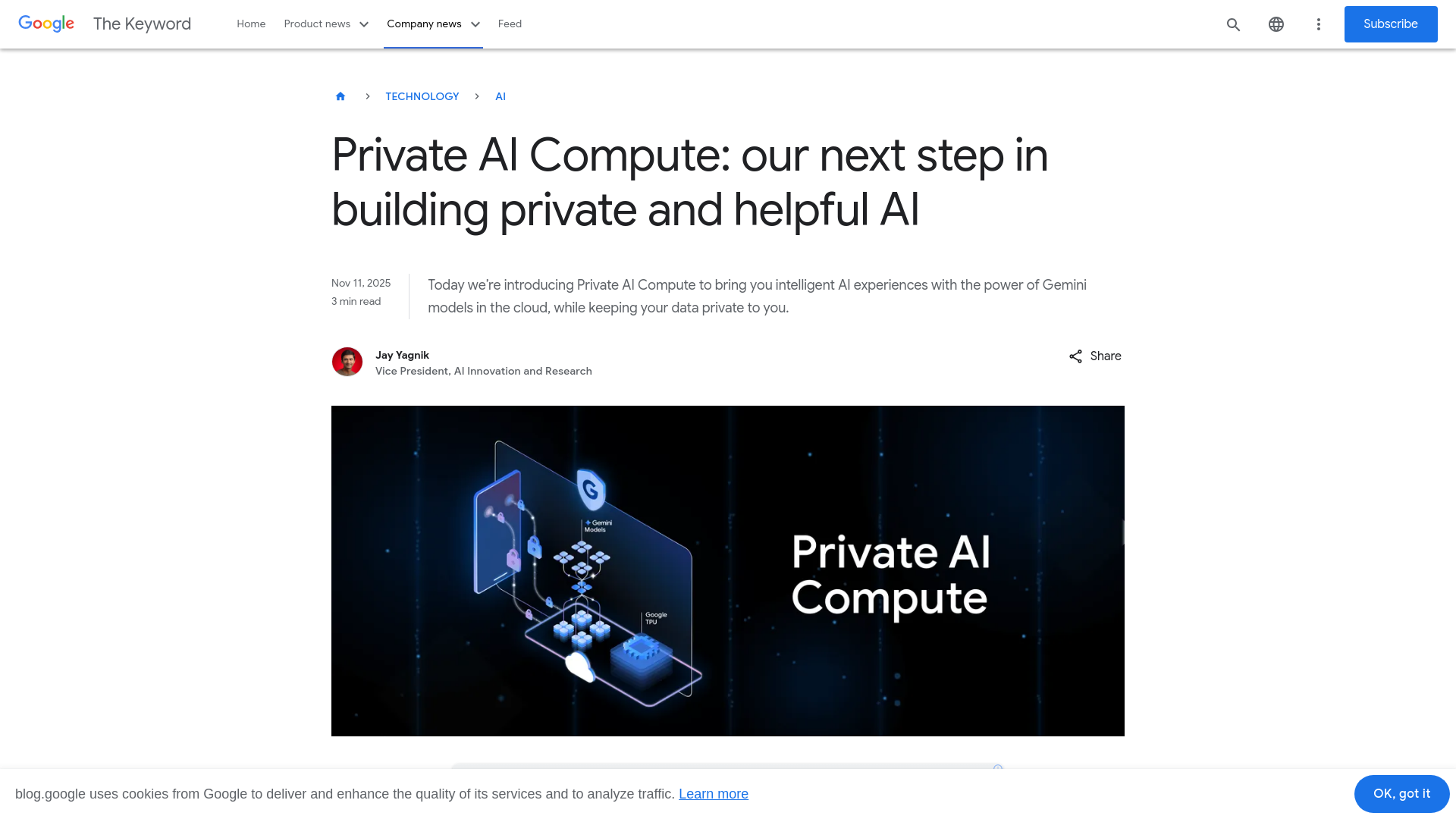 Private AI Compute advances AI privacy