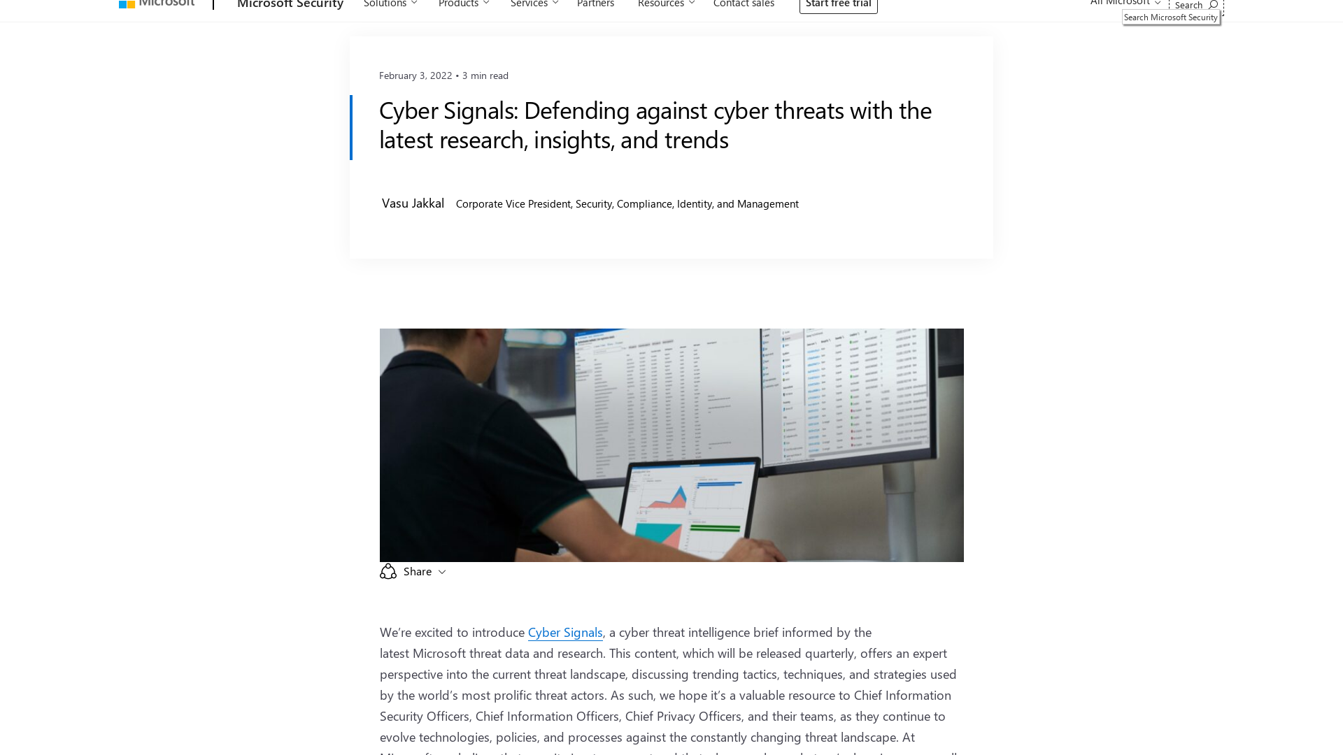 Cyber Signals: Defending against cyber threats with the latest research, insights, and trends - Microsoft Security Blog