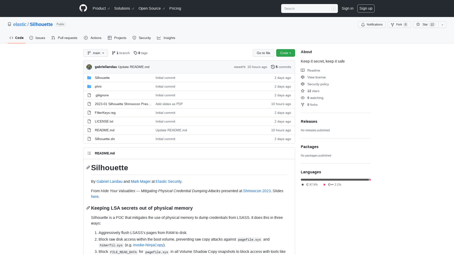 GitHub - elastic/Silhouette: Keep it secret, keep it safe