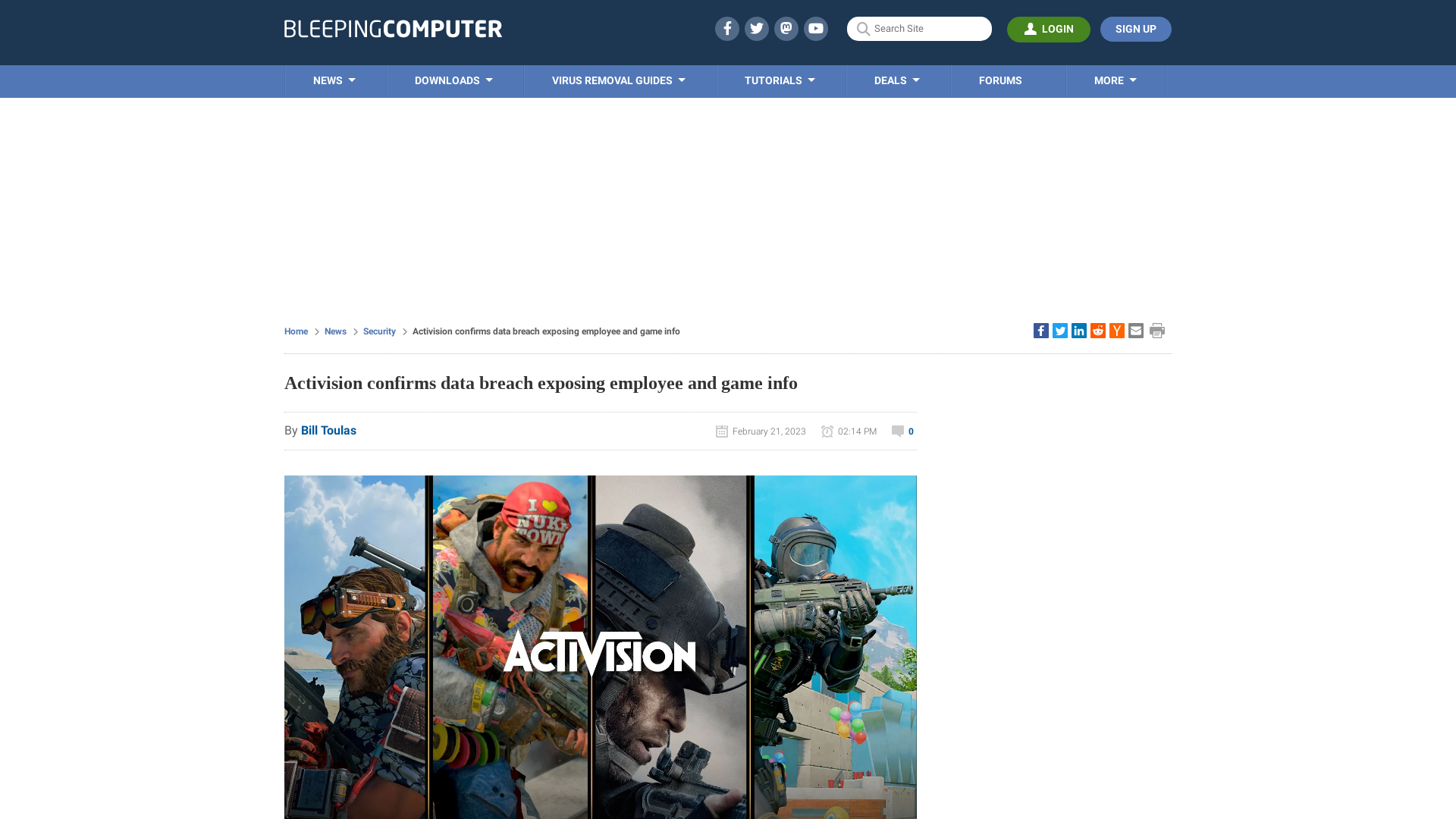 Activision confirms data breach exposing employee and game info