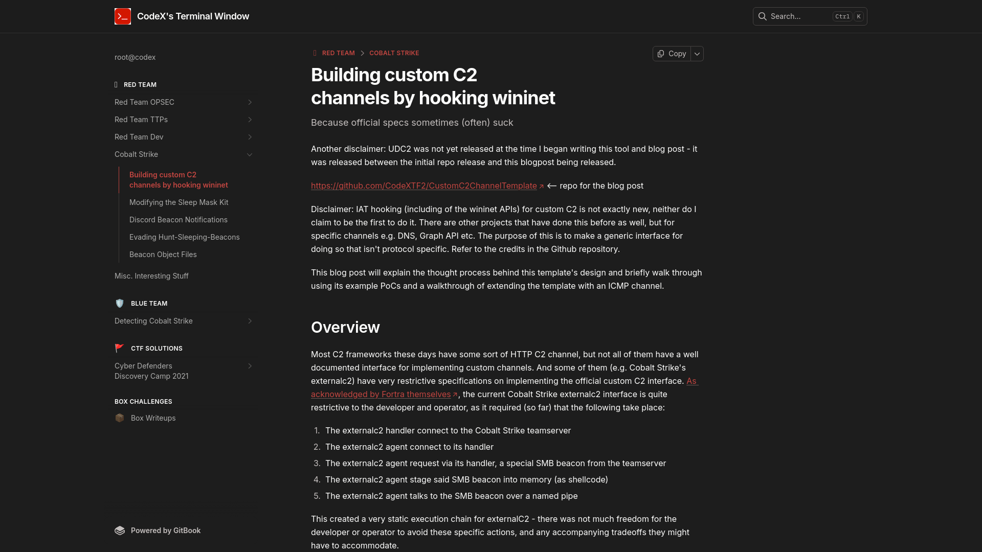 Building custom C2 channels by hooking wininet | CodeX's Terminal Window