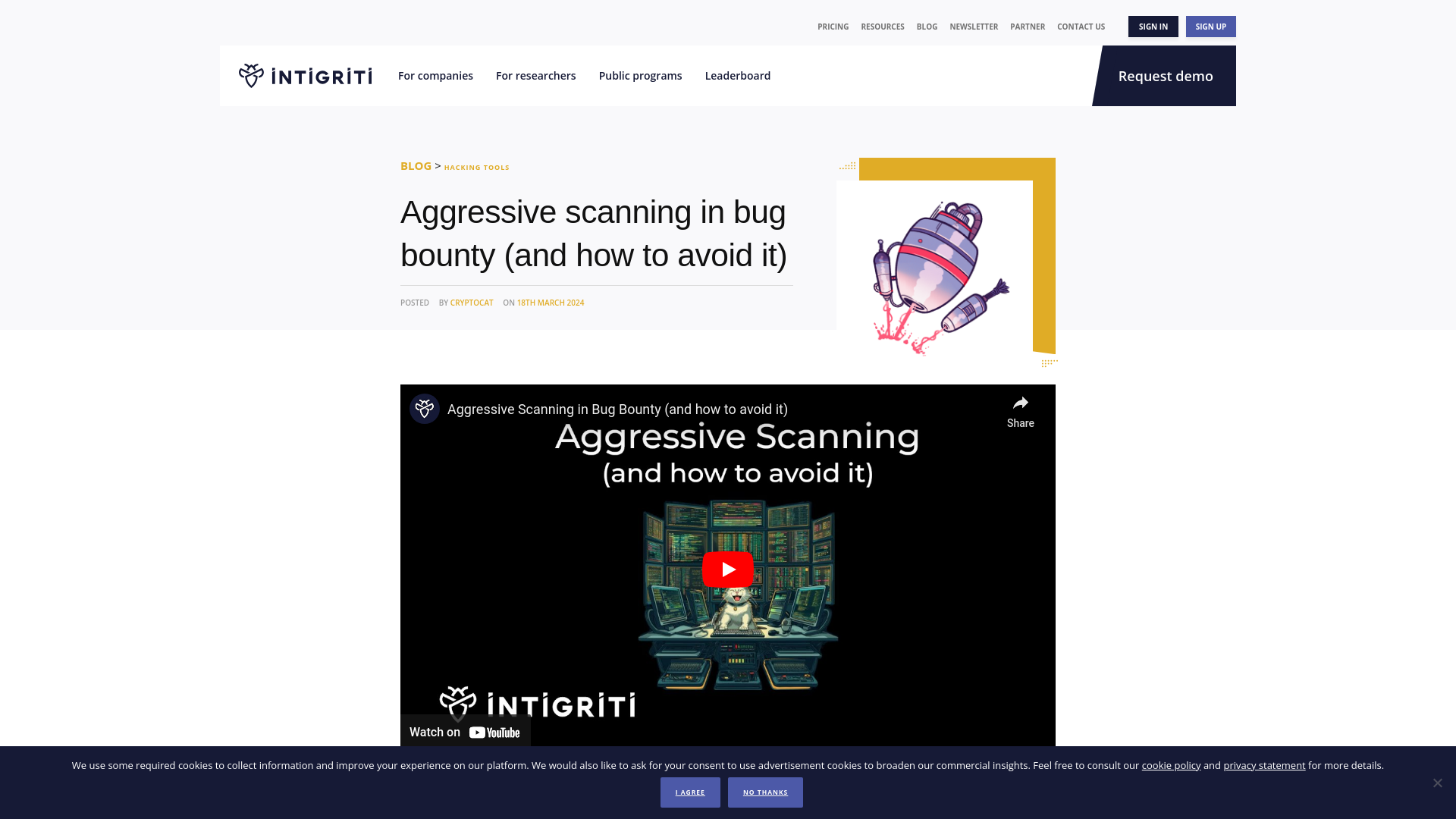 Aggressive scanning in bug bounty (and how to avoid it) - Intigriti