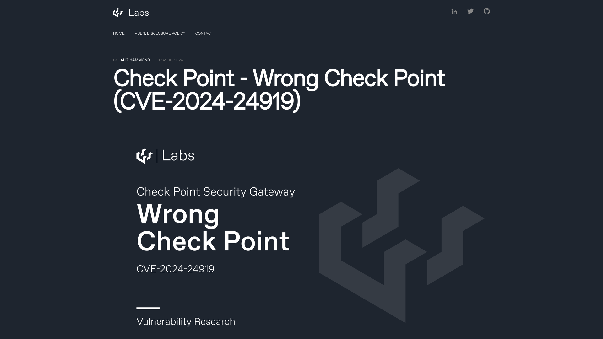 Check Point - Wrong Check Point (CVE-2024-24919)