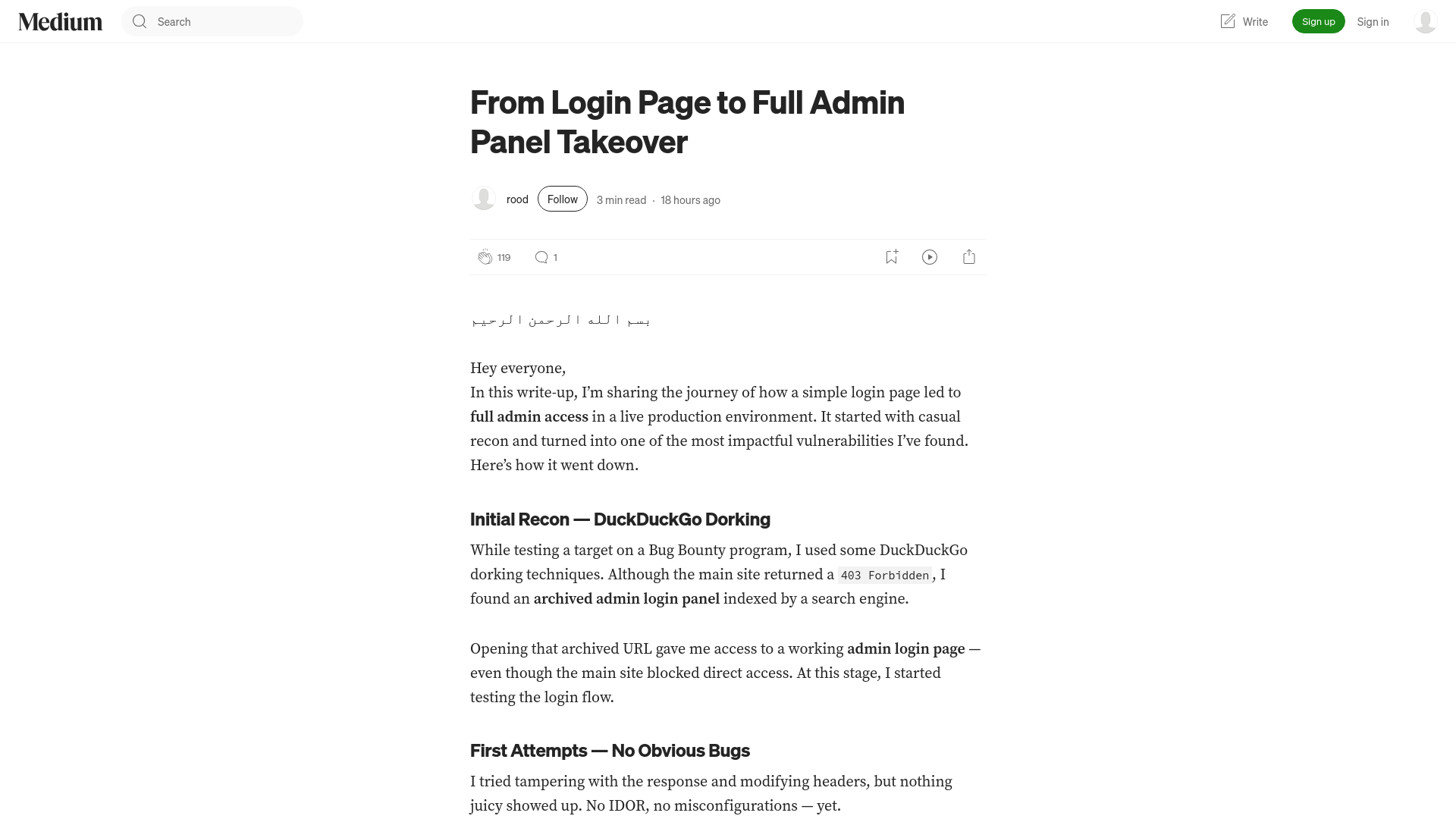 From Login Page to Full Admin Panel Takeover | by rood | Jun, 2025 | Medium