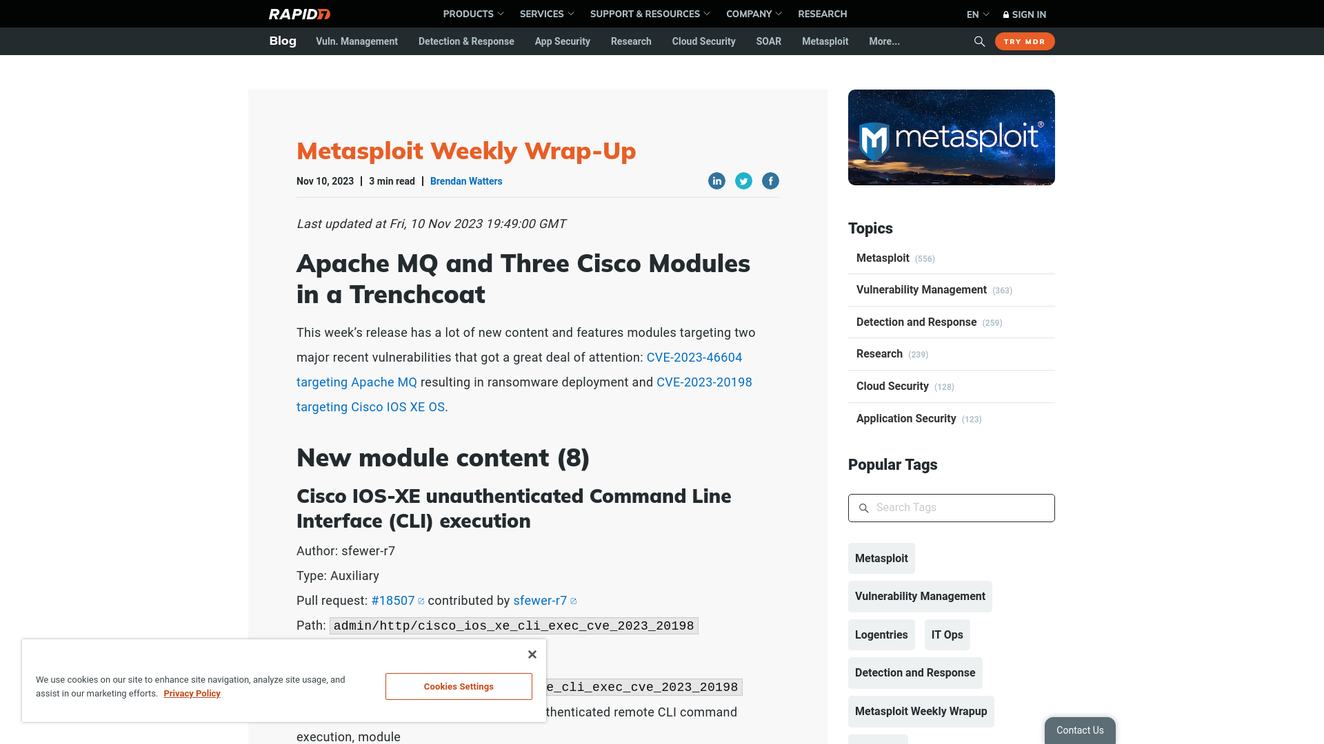 Metasploit Weekly Wrap-Up | Rapid7 Blog