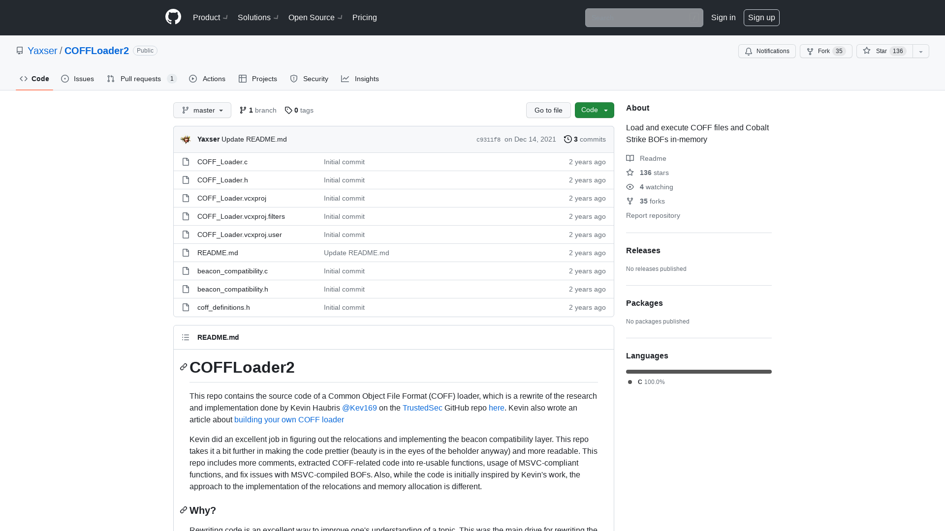 GitHub - Yaxser/COFFLoader2: Load and execute COFF files and Cobalt Strike BOFs in-memory