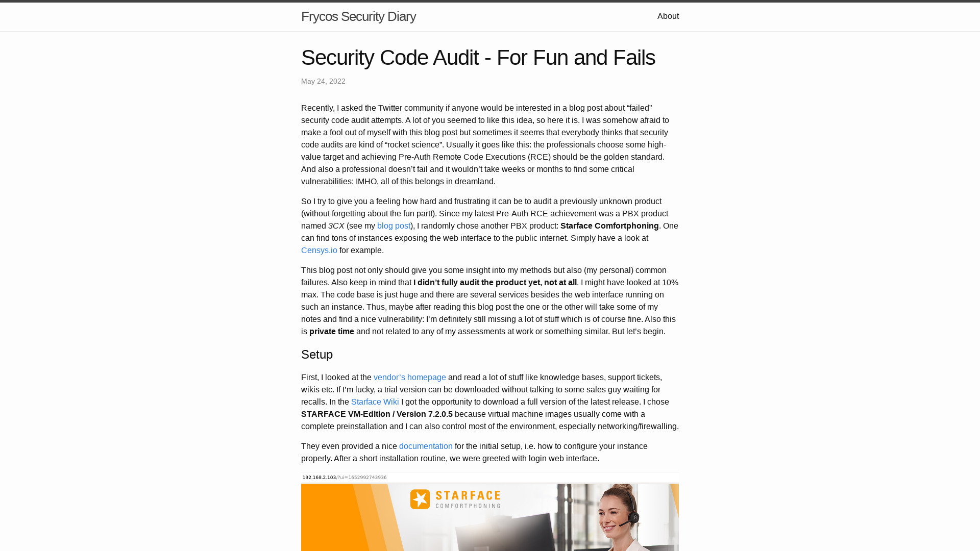Security Code Audit - For Fun and Fails | Frycos Security Diary