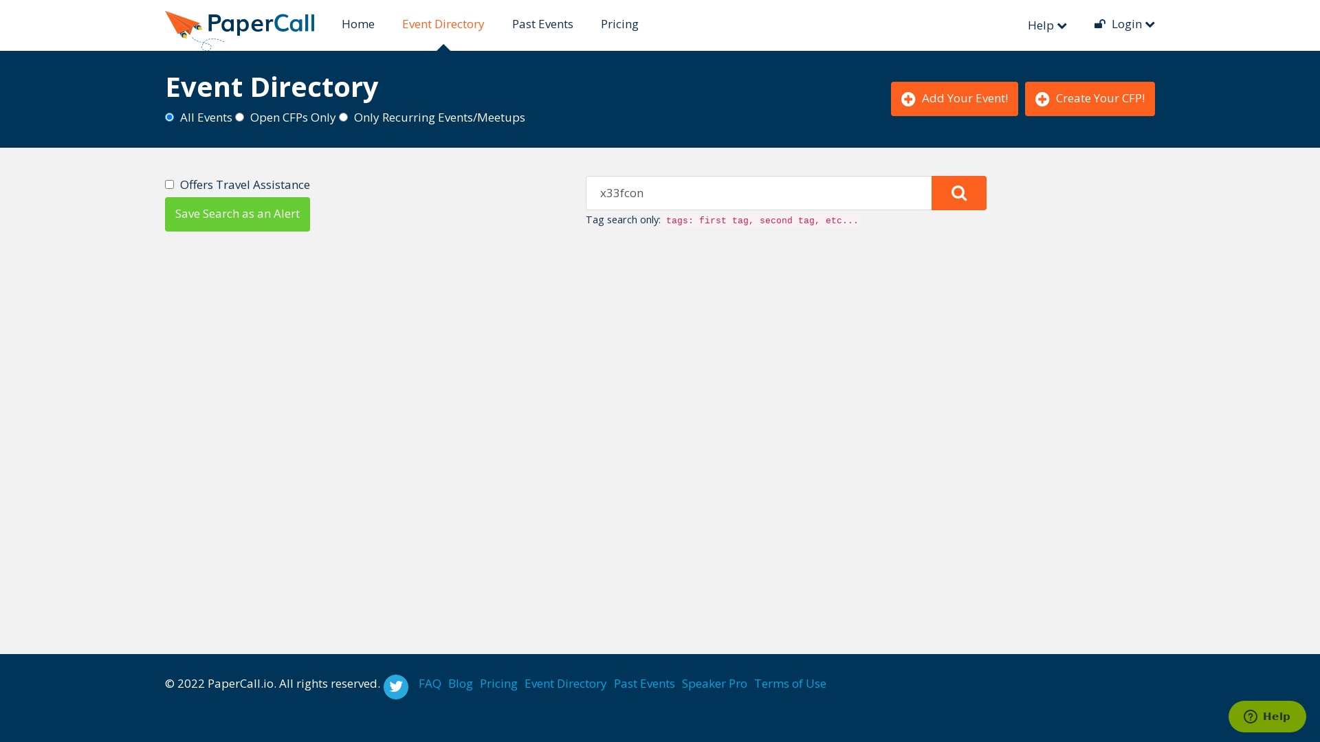 PaperCall.io - Event Directory