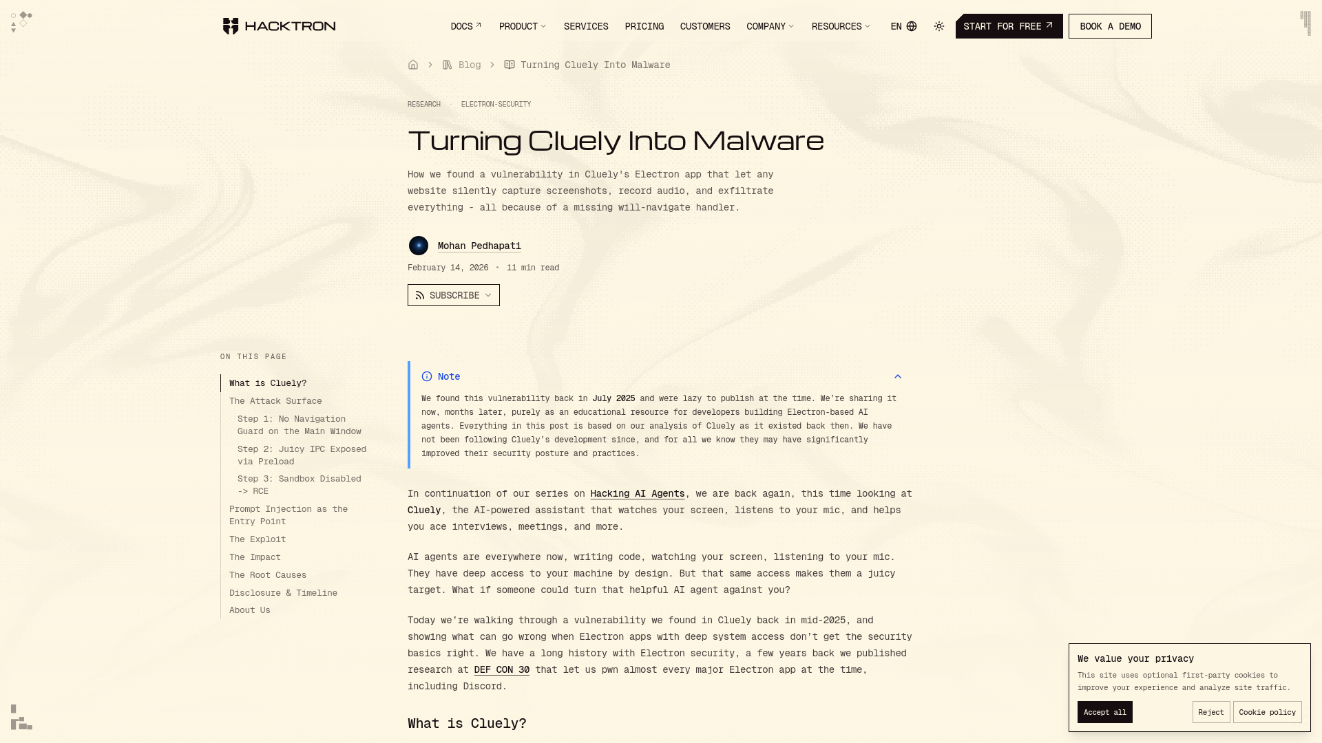Turning Cluely Into Malware | Hacktron AI