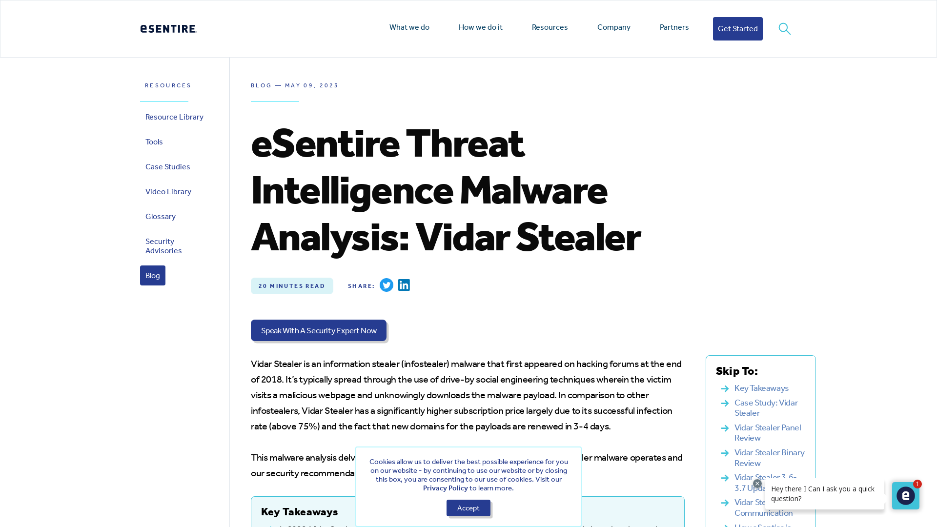 eSentire | eSentire Threat Intelligence Malware Analysis: Vidar…