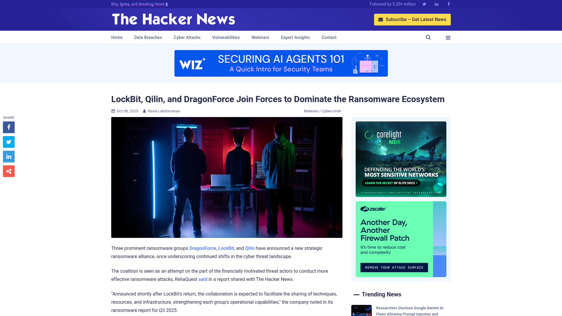 LockBit, Qilin, and DragonForce Join Forces to Dominate the Ransomware Ecosystem