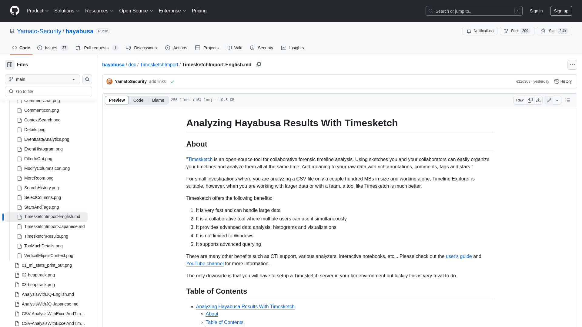 hayabusa/doc/TimesketchImport/TimesketchImport-English.md at main · Yamato-Security/hayabusa · GitHub