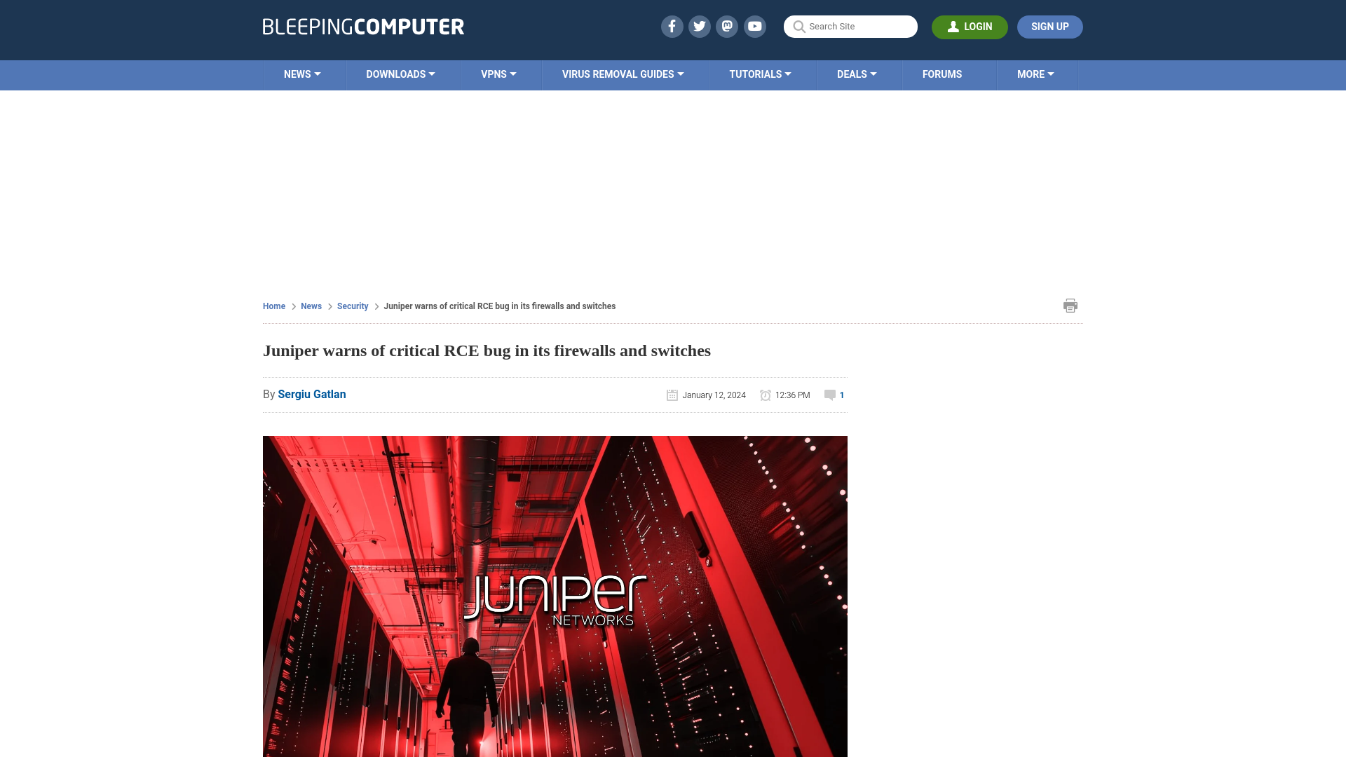 Juniper warns of critical RCE bug in its firewalls and switches