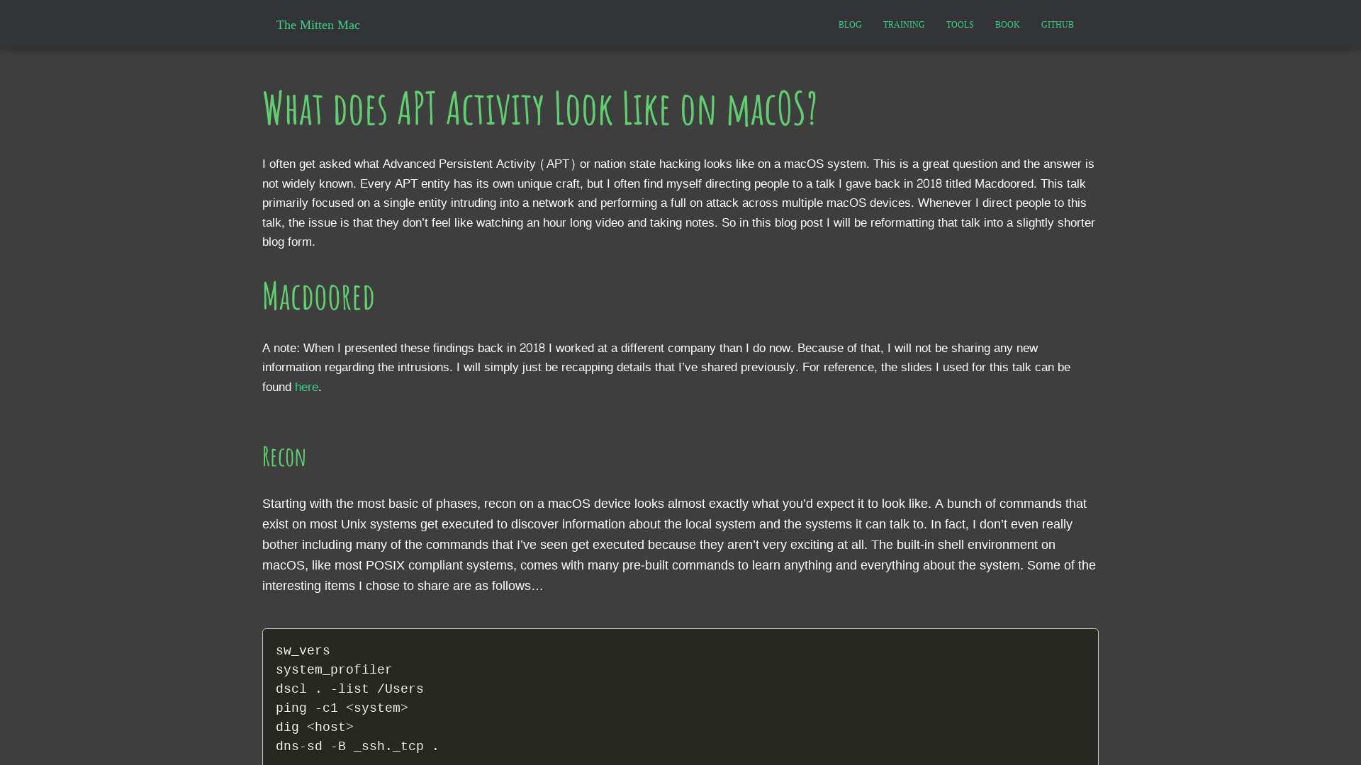 What does APT Activity Look Like on MacOS? – The Mitten Mac
