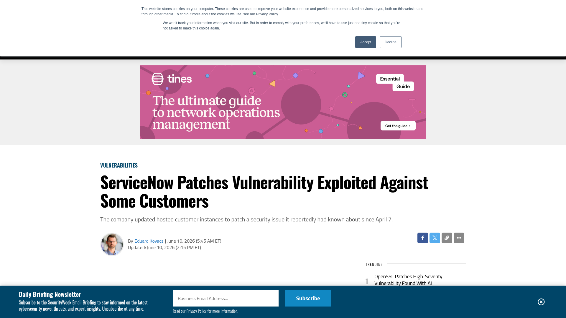 ServiceNow Patches Vulnerability Exploited Against Some Customers - SecurityWeek