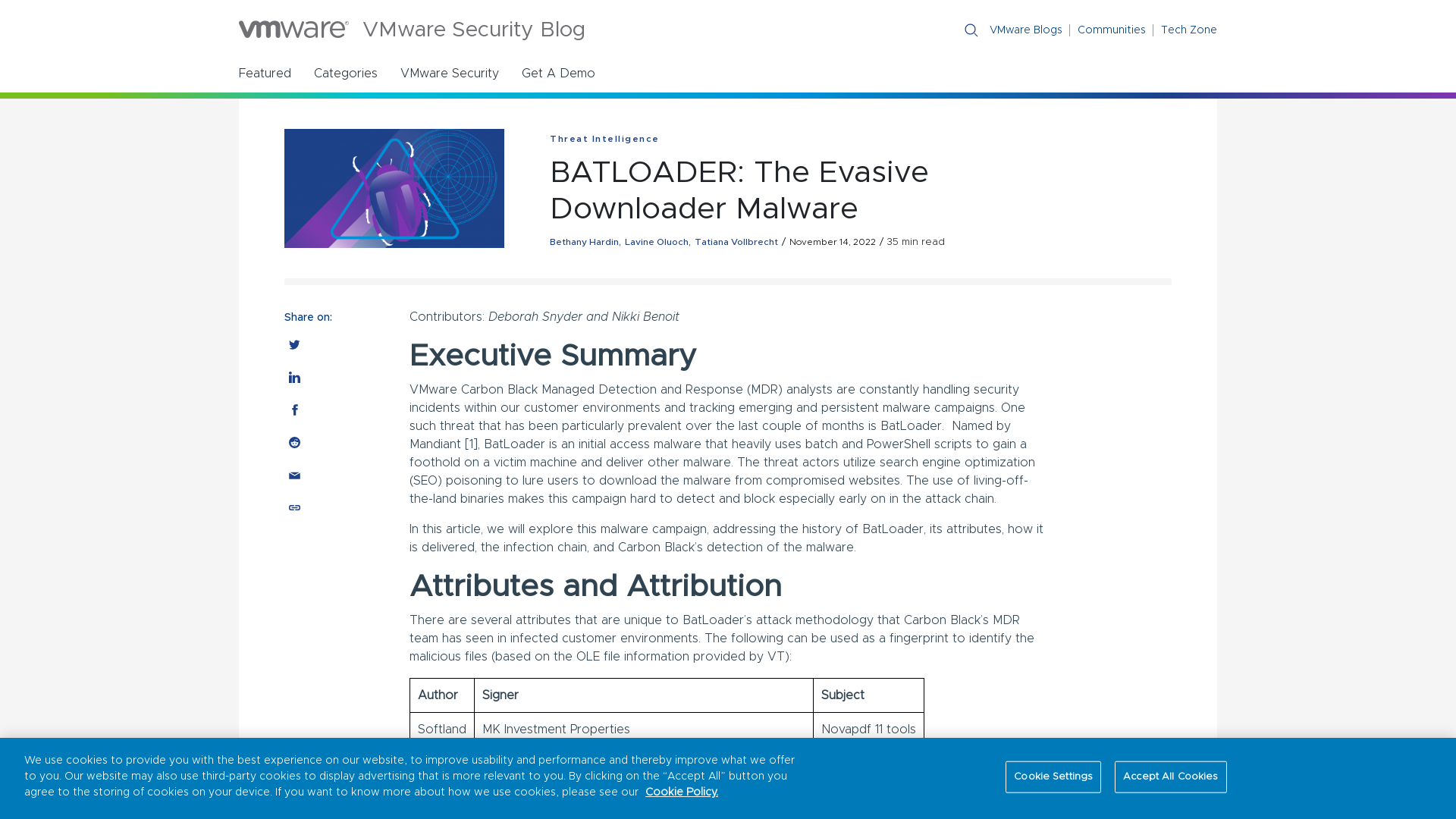 BATLOADER: The Evasive Downloader Malware - VMware Security Blog - VMware