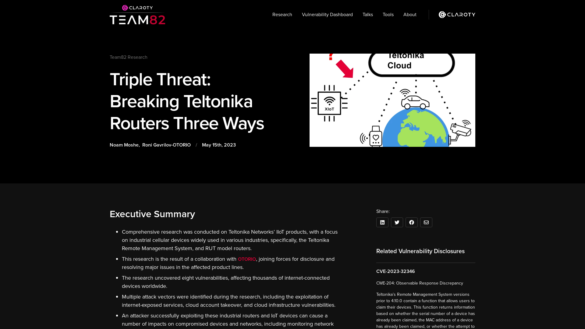 Triple Threat: Breaking Teltonika Routers Three Ways | Claroty