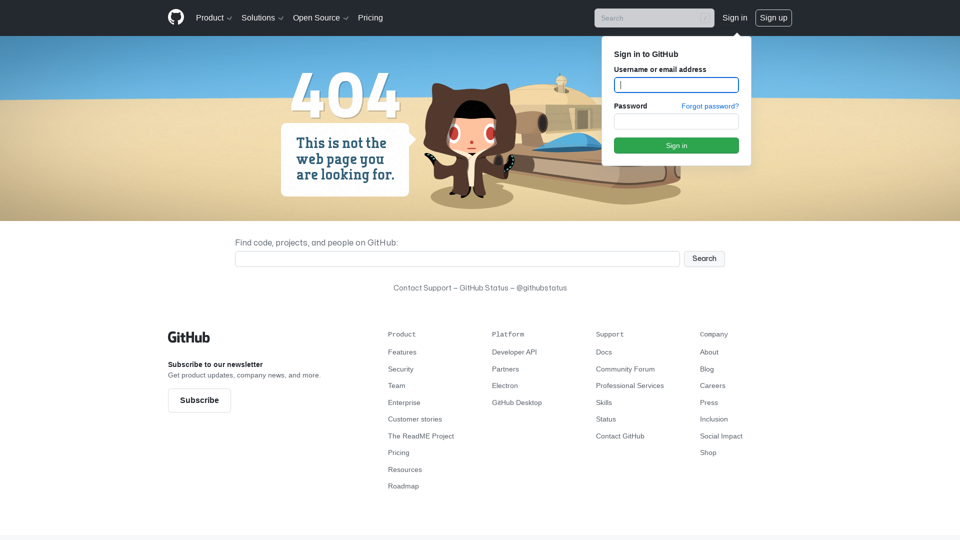 Page not found · GitHub · GitHub
