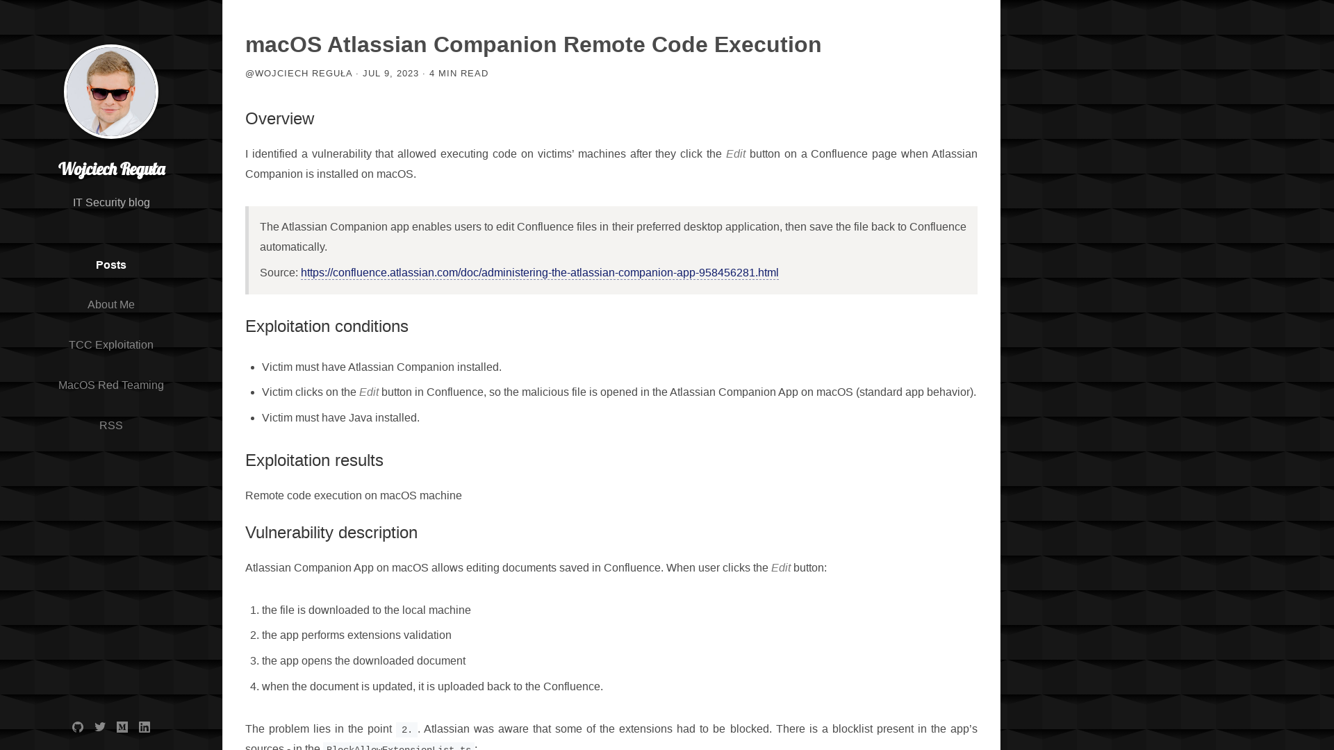 macOS Atlassian Companion Remote Code Execution