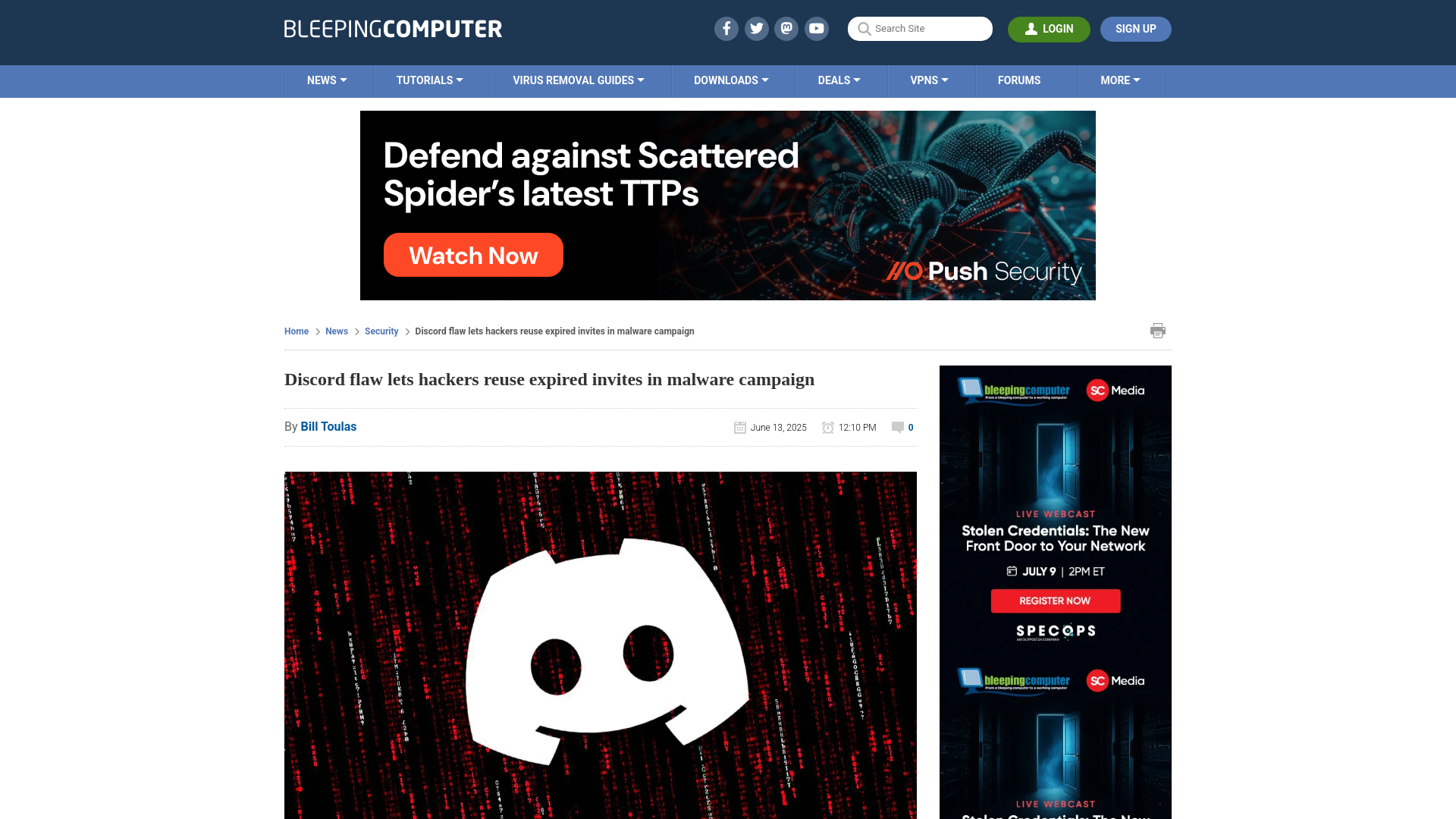 Discord flaw lets hackers reuse expired invites in malware campaign