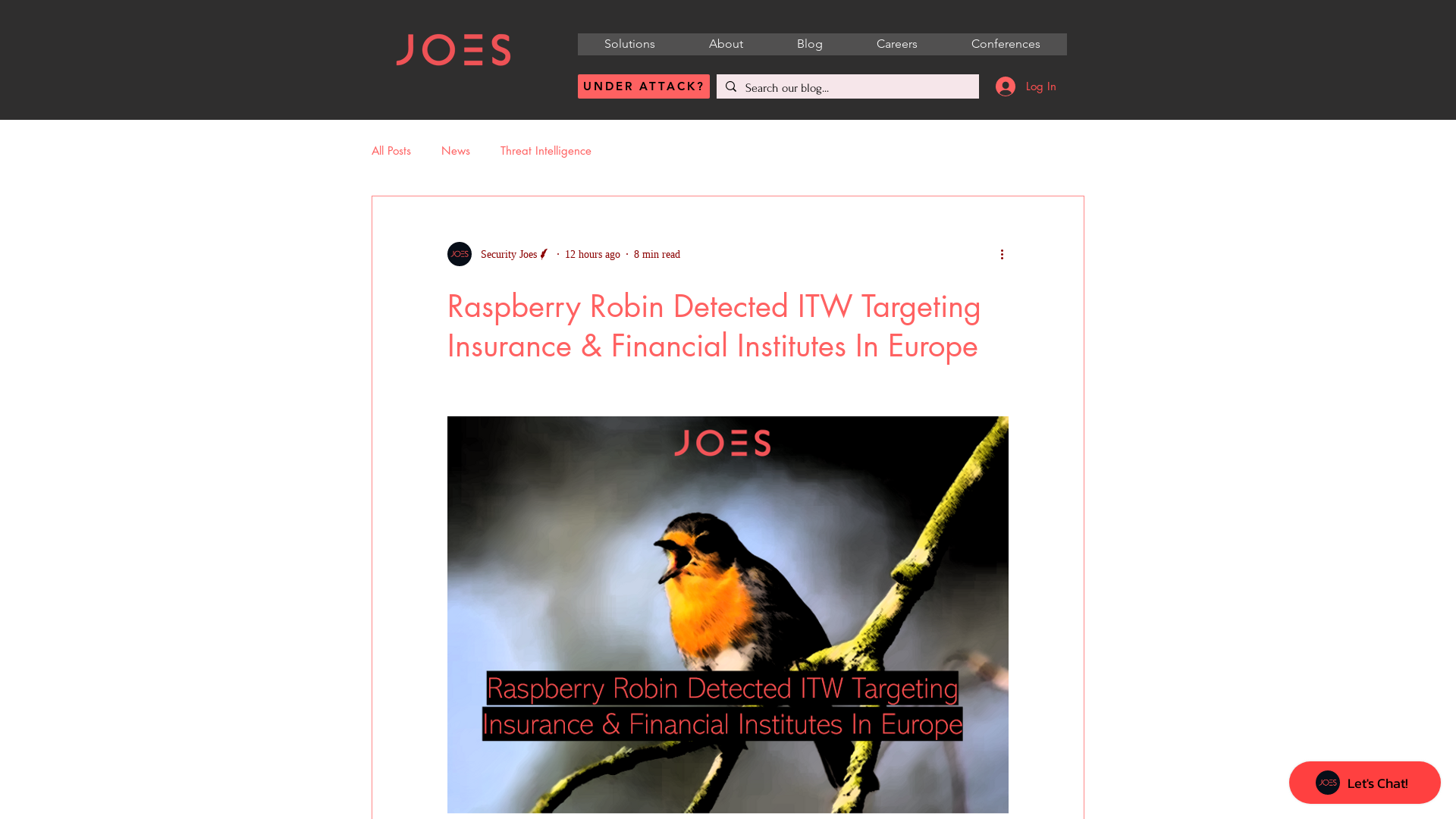 Raspberry Robin Detected ITW Targeting Insurance & Financial Institutes In Europe