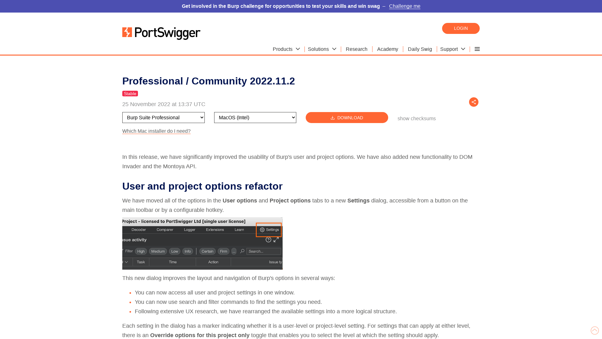 Professional / Community 2022.11.2 | Releases