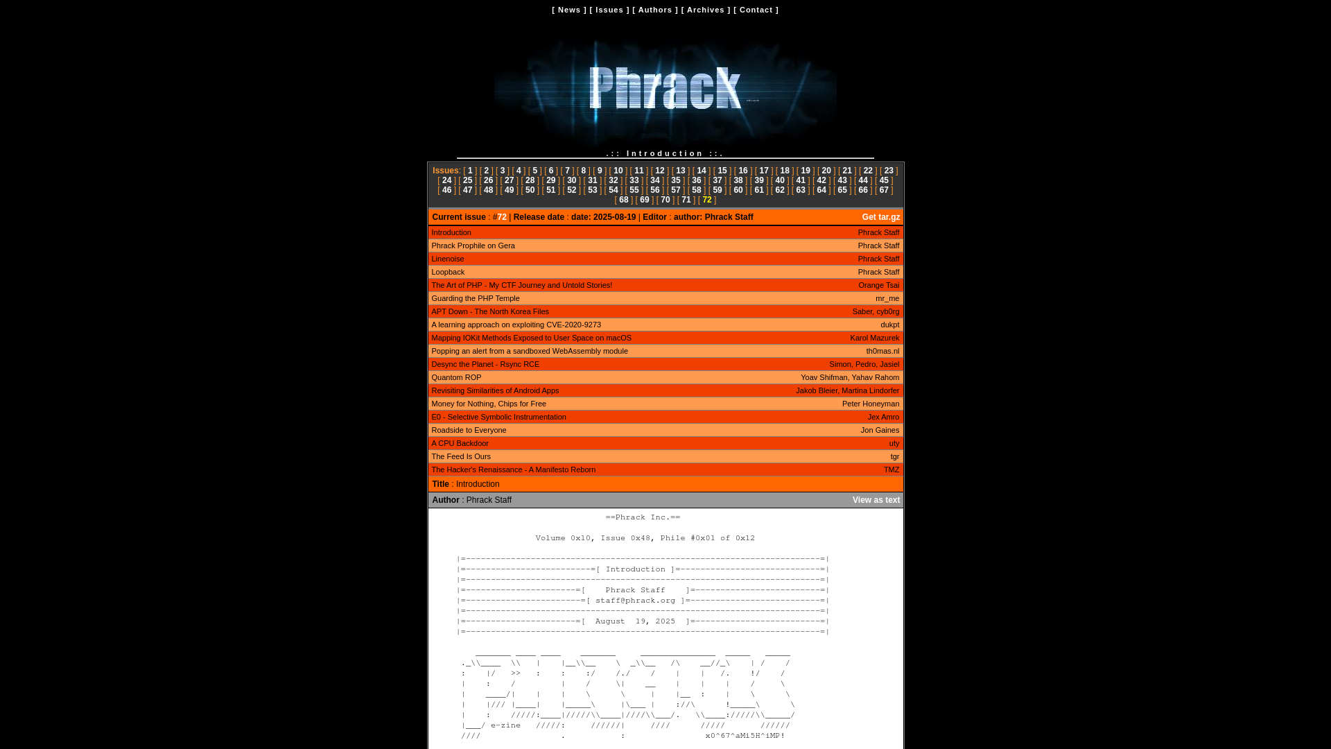 .:: Phrack Magazine ::.