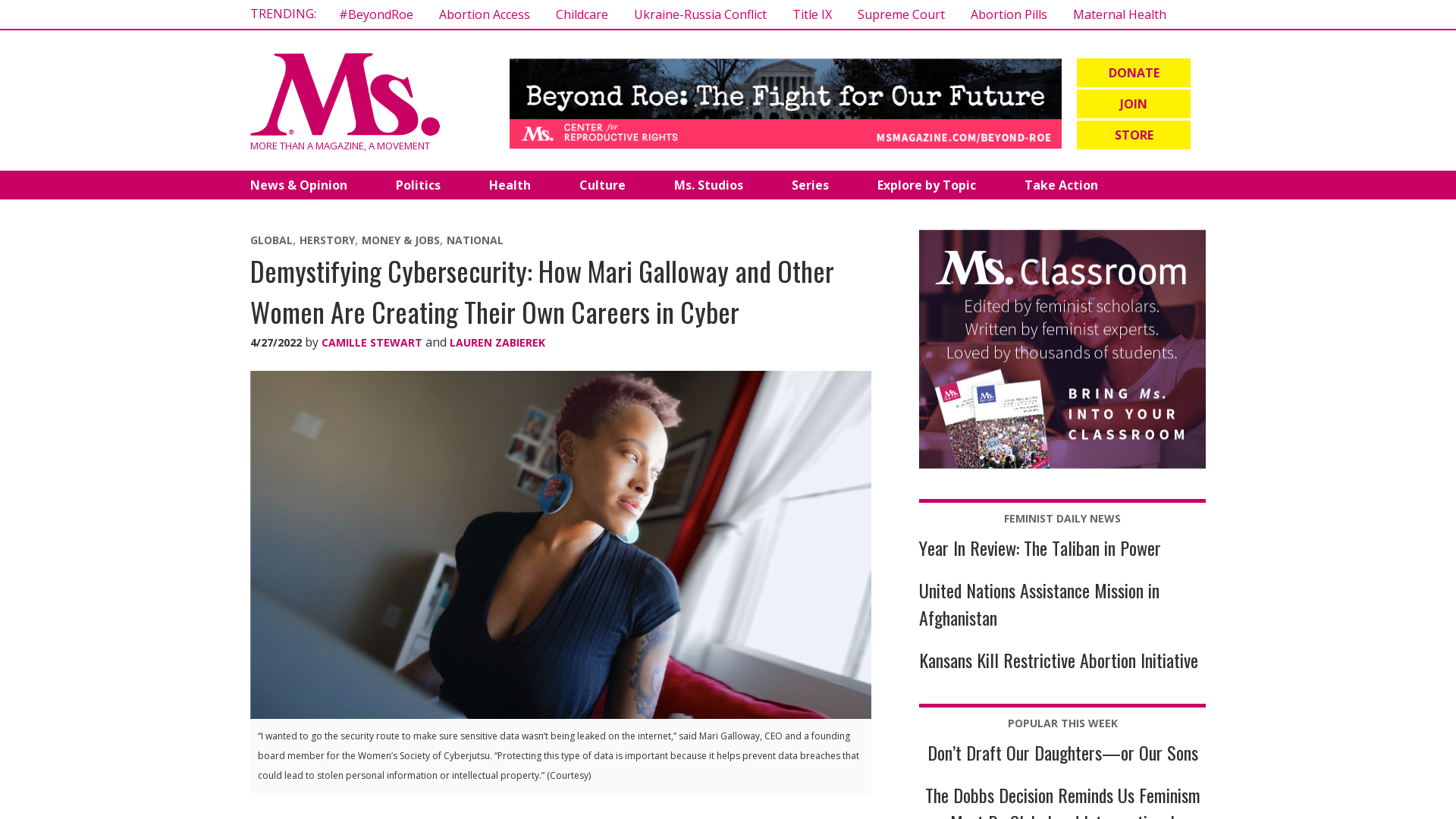 Demystifying Cybersecurity: How Mari Galloway and Other Women Are Creating Their Own Careers in Cyber - Ms. Magazine