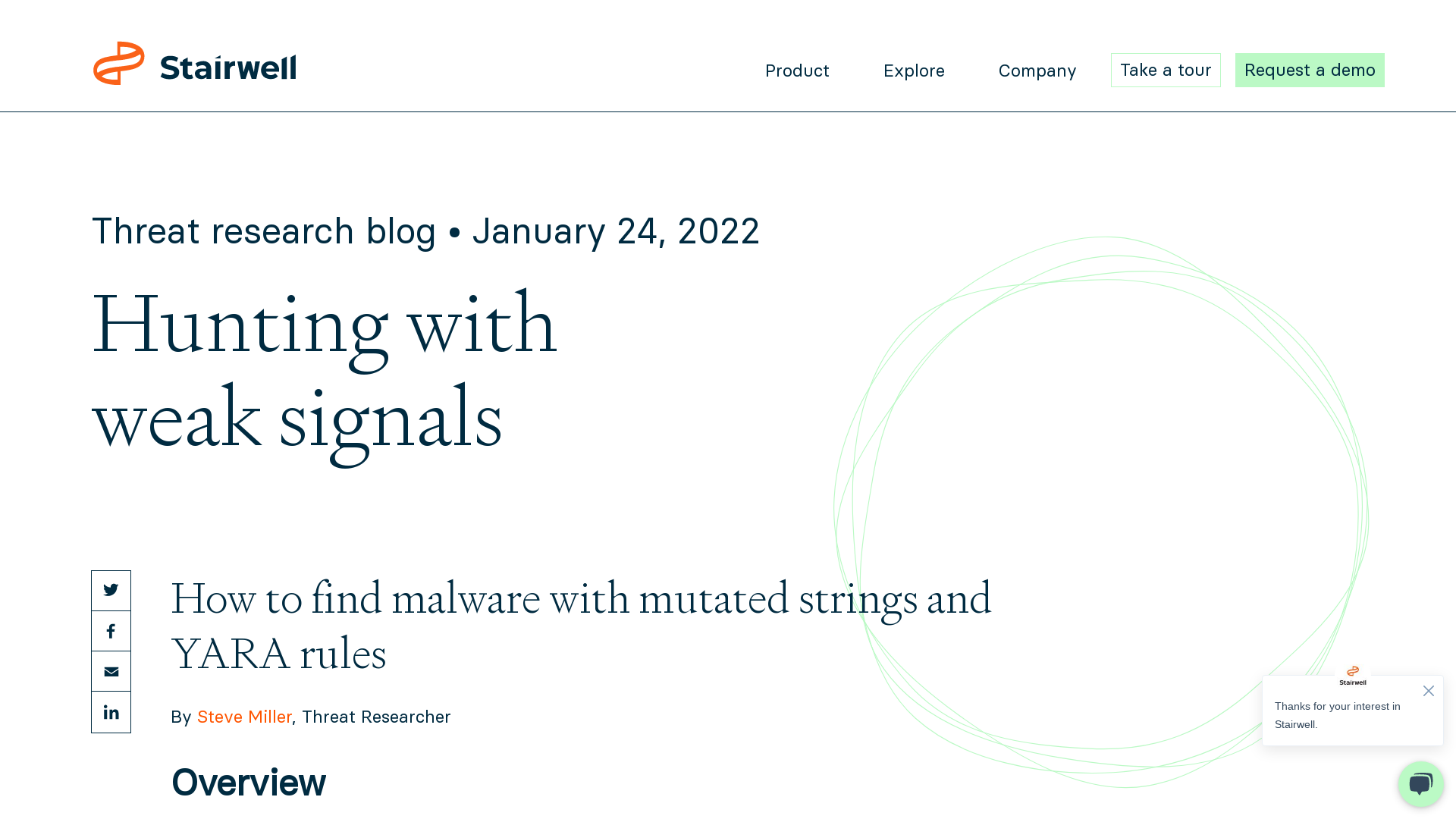 Hunting with weak signals - Stairwell