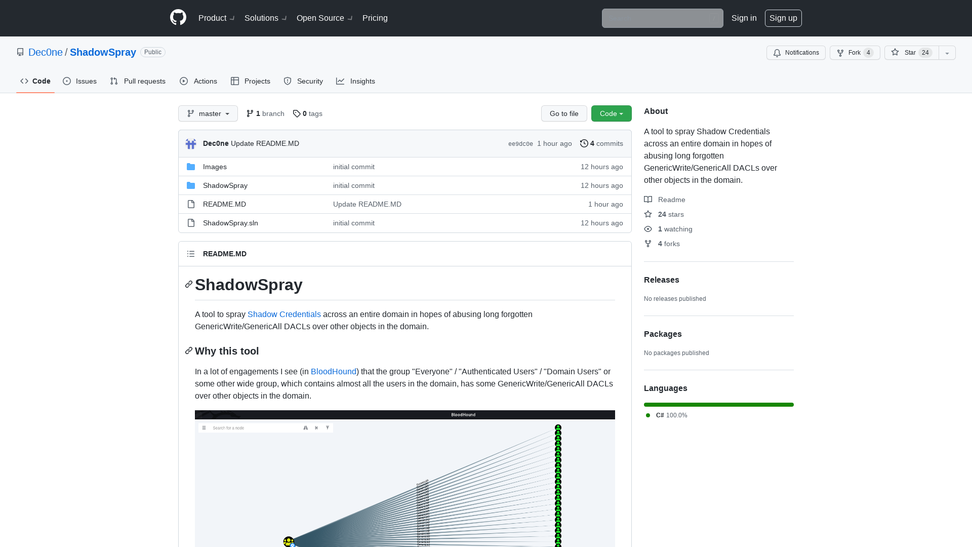 GitHub - Dec0ne/ShadowSpray: A tool to spray Shadow Credentials across an entire domain in hopes of abusing long forgotten GenericWrite/GenericAll DACLs over other objects in the domain.