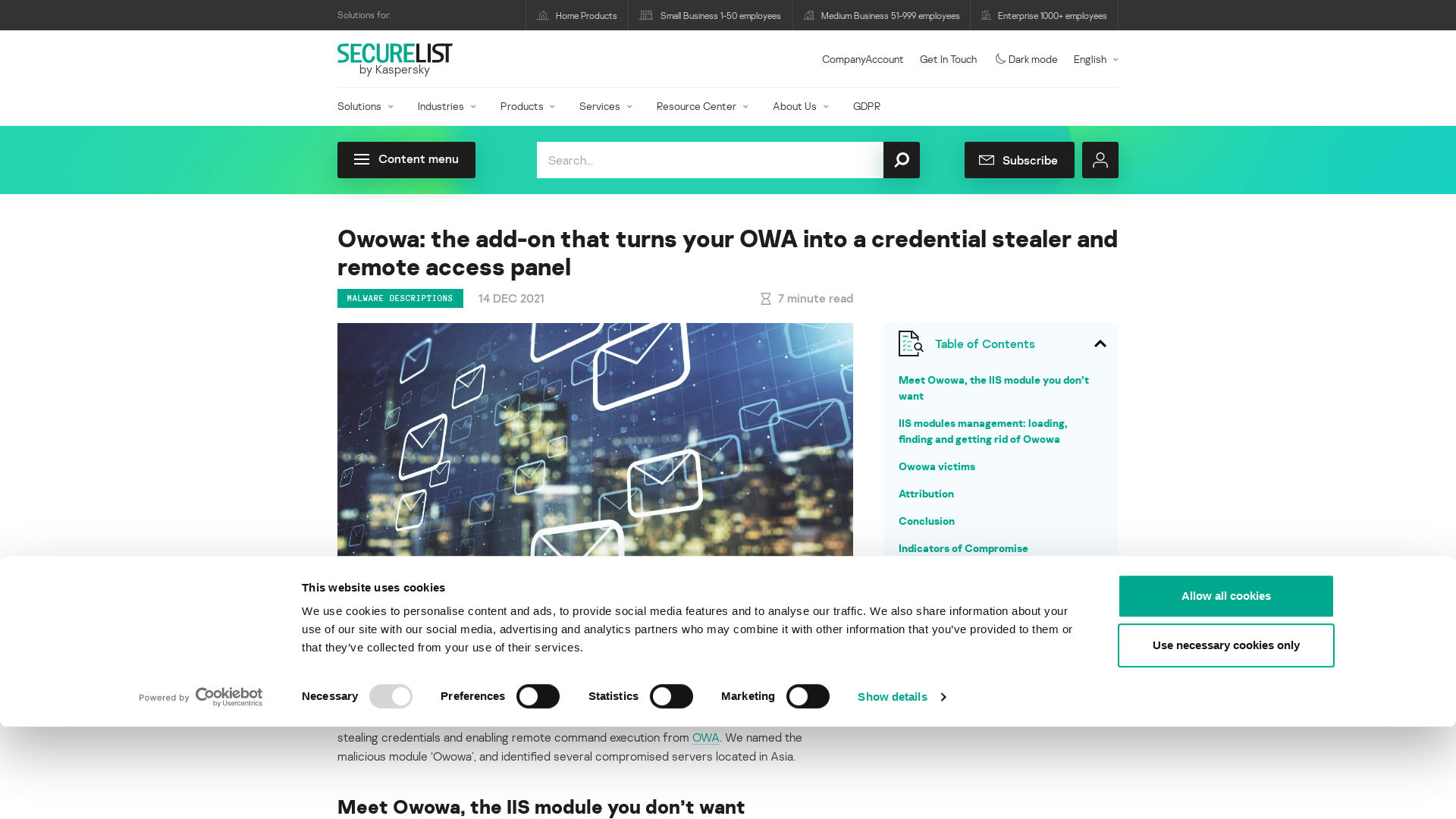 Owowa: the add-on that turns your OWA into a credential stealer and remote access panel | Securelist
