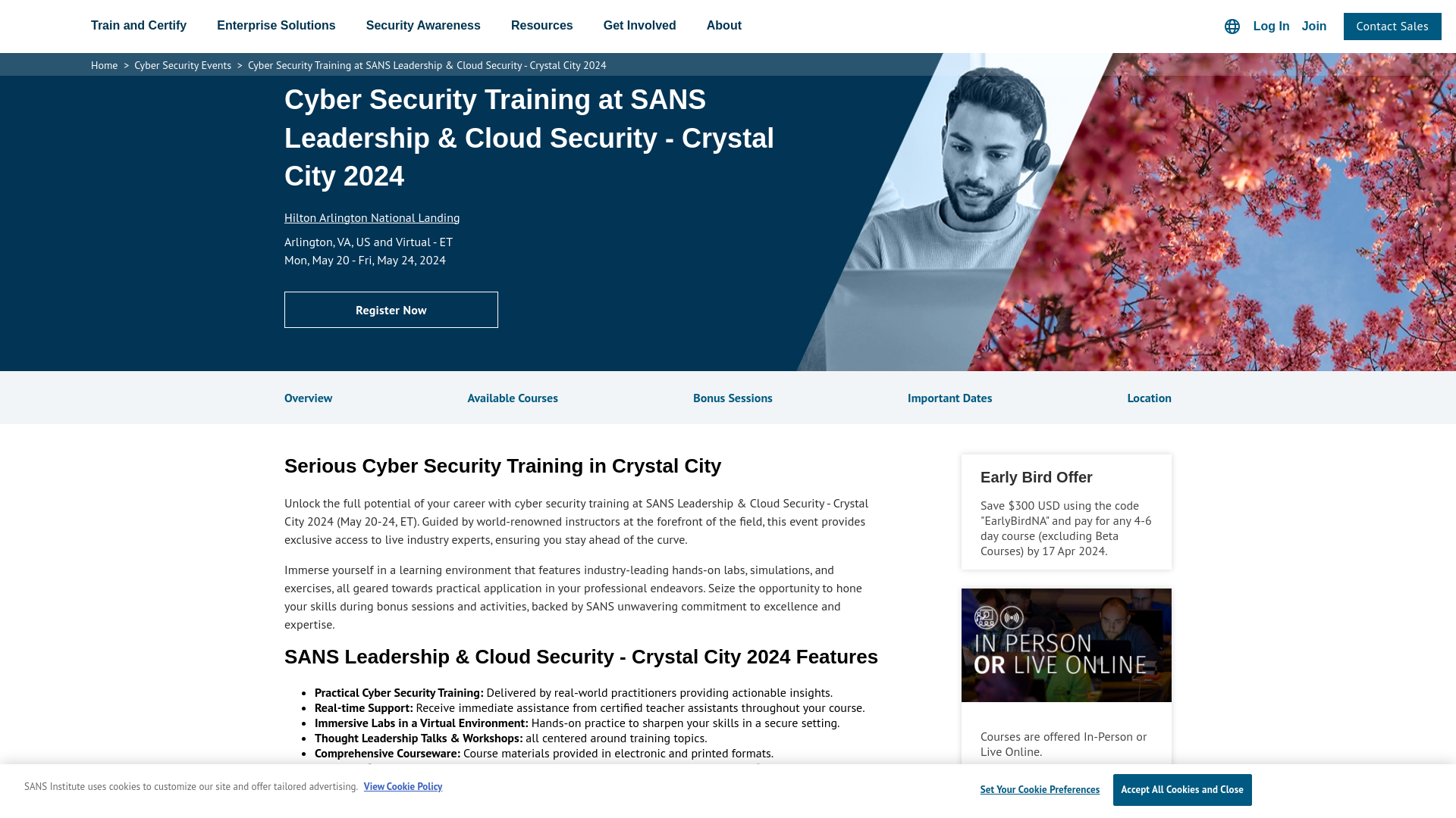 SANS Leadership & Cloud Security - Crystal City 2024 | Cyber Security Training