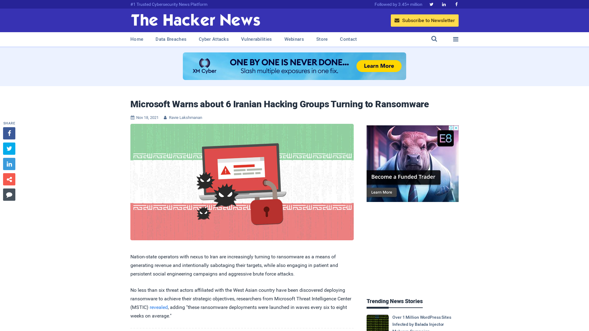 Microsoft Warns about 6 Iranian Hacking Groups Turning to Ransomware