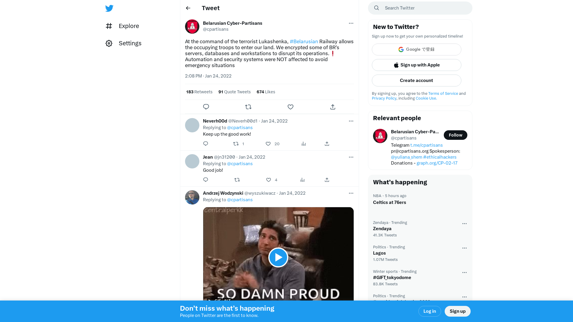 Belarusian Cyber-Partisans on Twitter: "At the command of the terrorist Lukashenka, #Belarusian Railway allows the occupying troops to enter our land. We encrypted some of BR's servers, databases and workstations to disrupt its operations.❗️Automation and security systems were NOT affected to avoid emergency situations" / Twitter