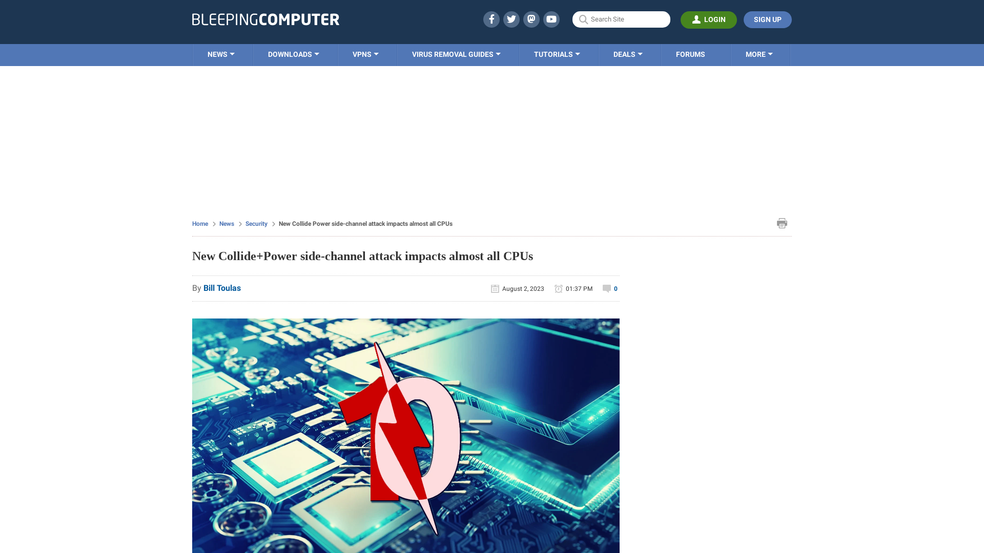 New Collide+Power side-channel attack impacts almost all CPUs